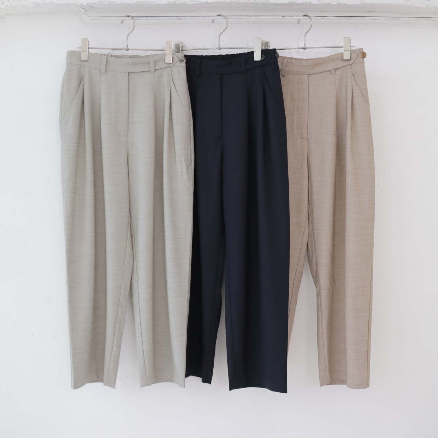 doux bleu ワイドストレートタックパンツ DB-2415-003