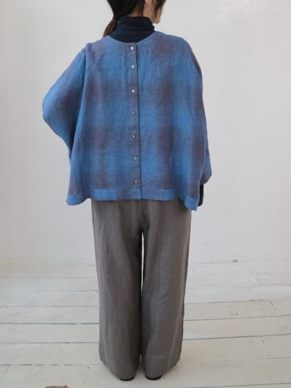 YARRA リネン100ワイド2WAYブラウス YR-1543-205