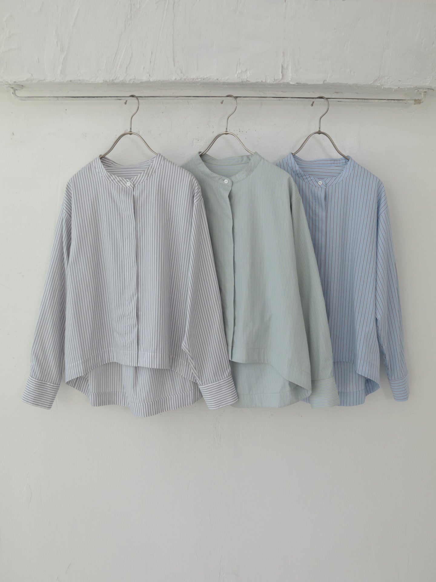 doux bleu マルチストライプ コンパクトSH DB-2513-008