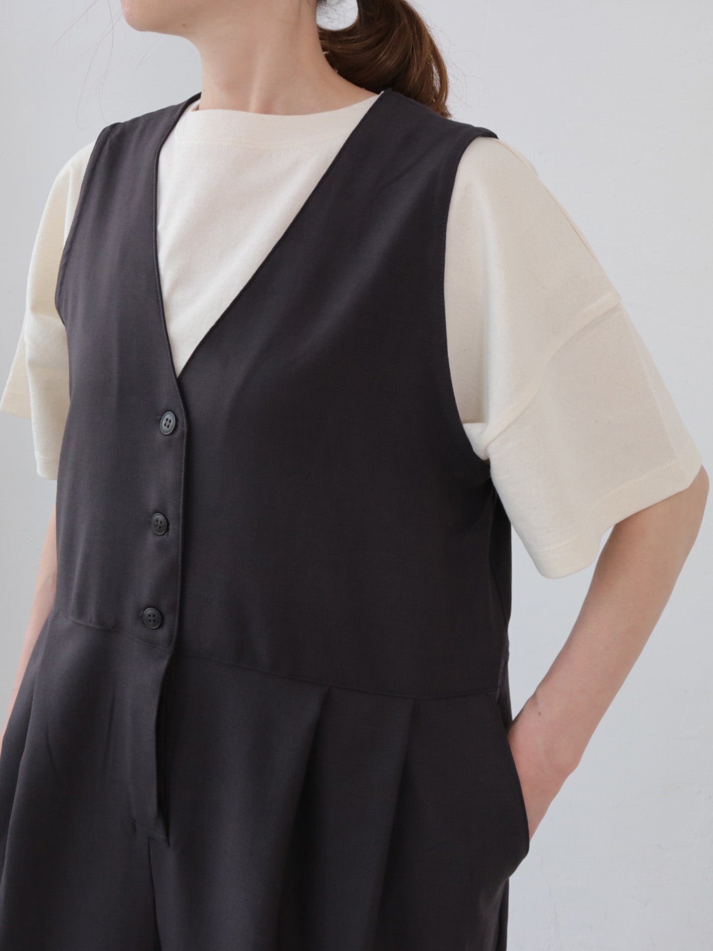 doux bleu ワイドタック コンビネゾン DB-2514-038