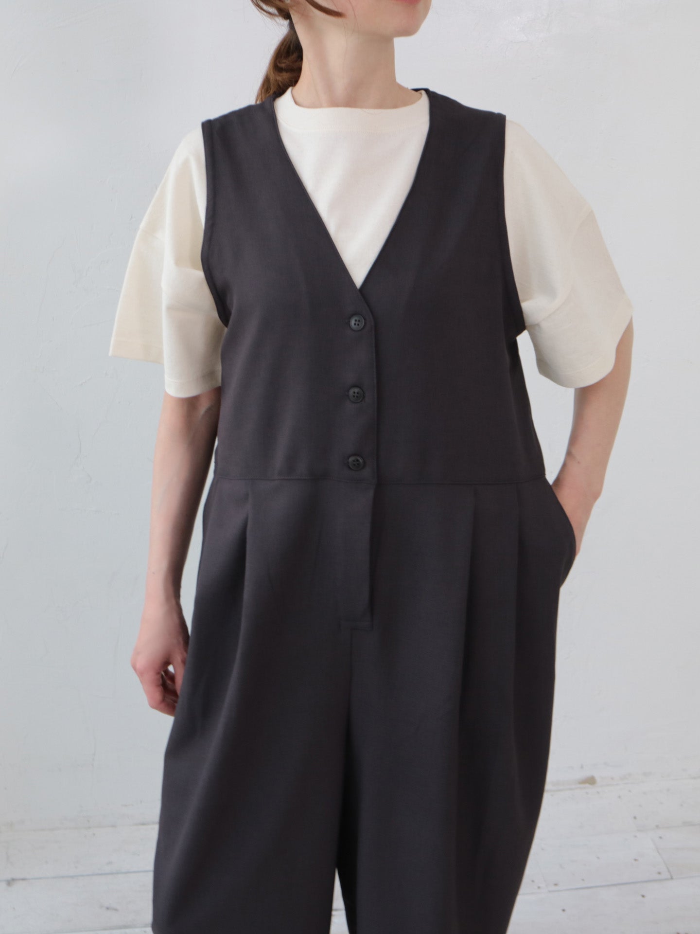 doux bleu ワイドタック コンビネゾン DB-2514-038