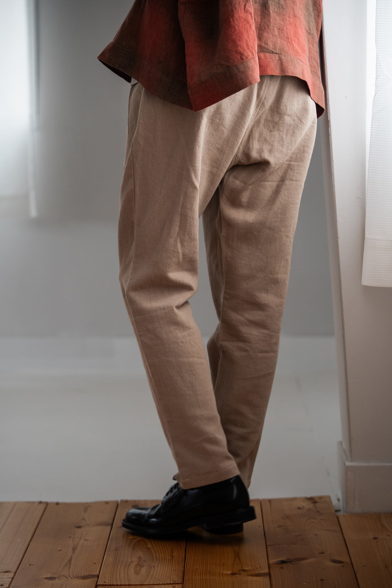 YARRA リネンコットン起毛テーパードパンツ YR-1545-219