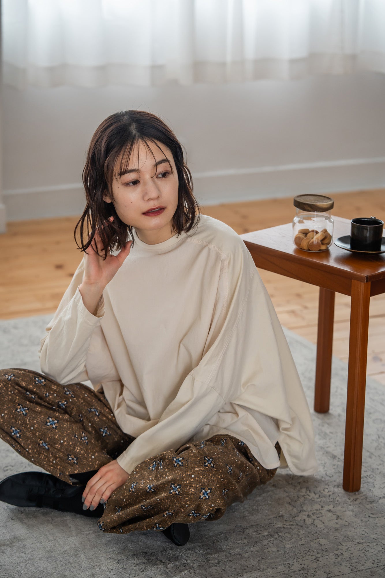 YARRA 布帛コンビドルマンプルオーバー YR-1541-202