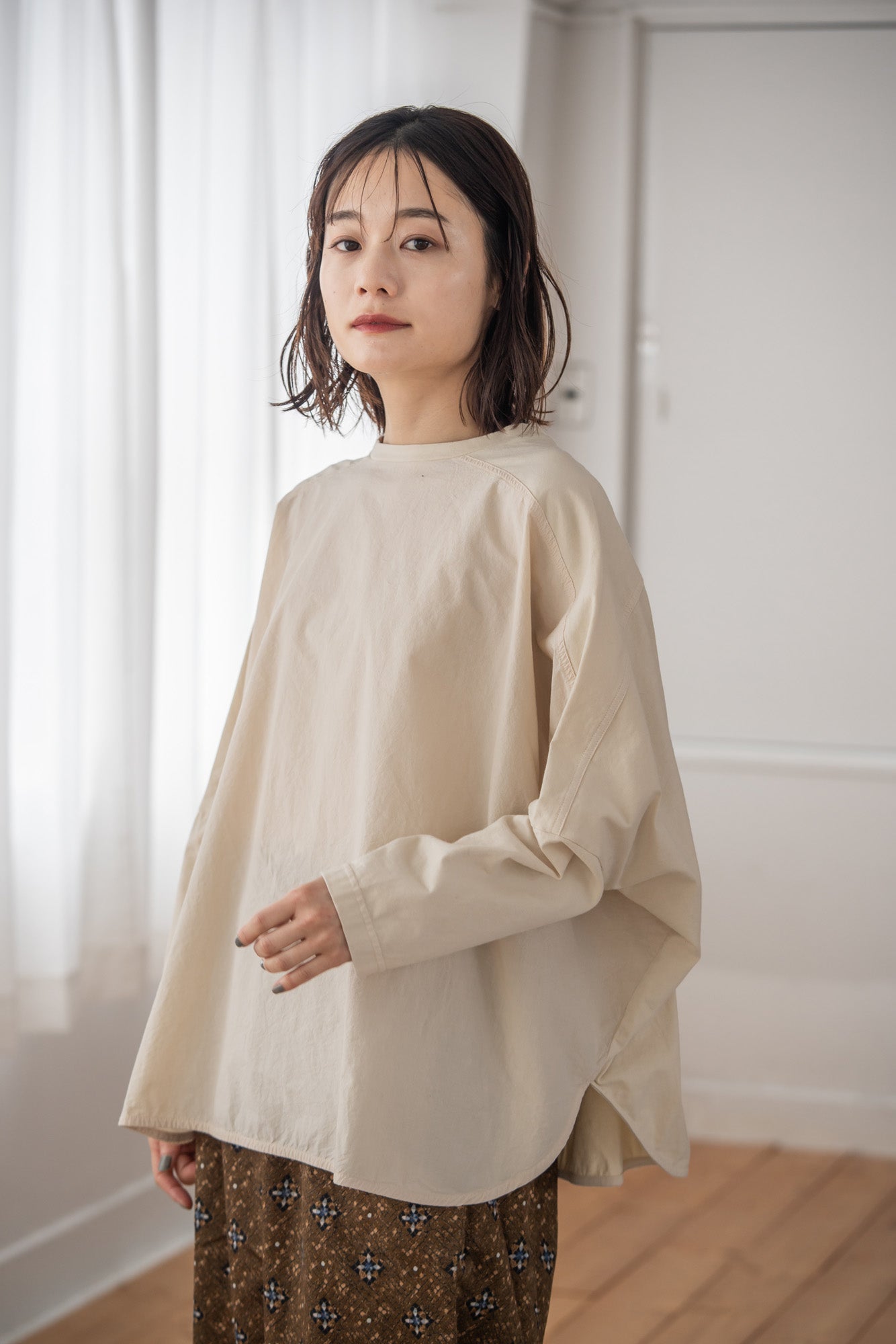 YARRA 布帛コンビドルマンプルオーバー YR-1541-202