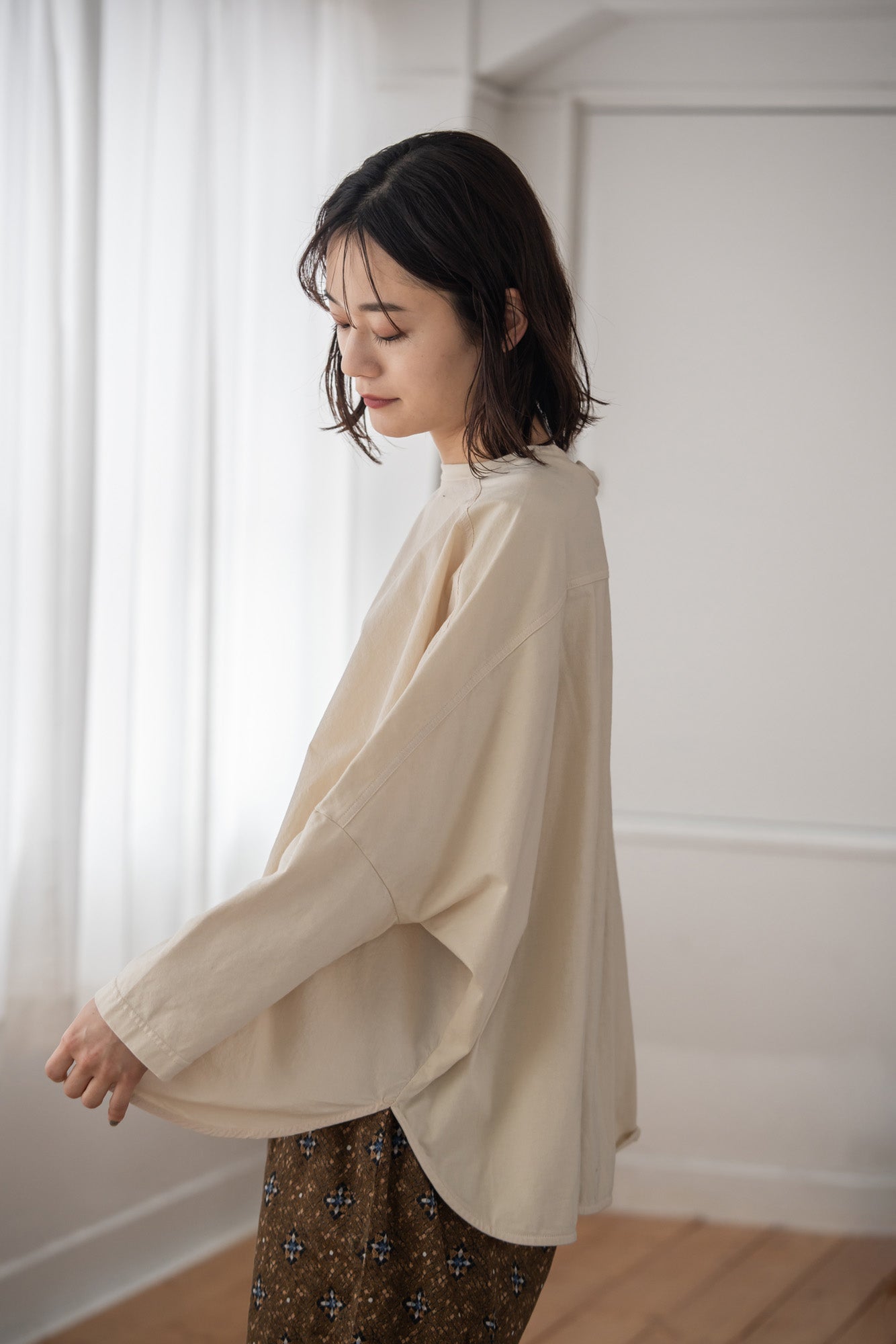 YARRA 布帛コンビドルマンプルオーバー YR-1541-202