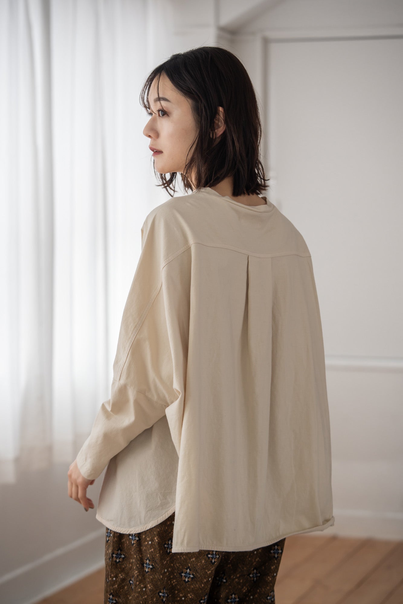 YARRA 布帛コンビドルマンプルオーバー YR-1541-202