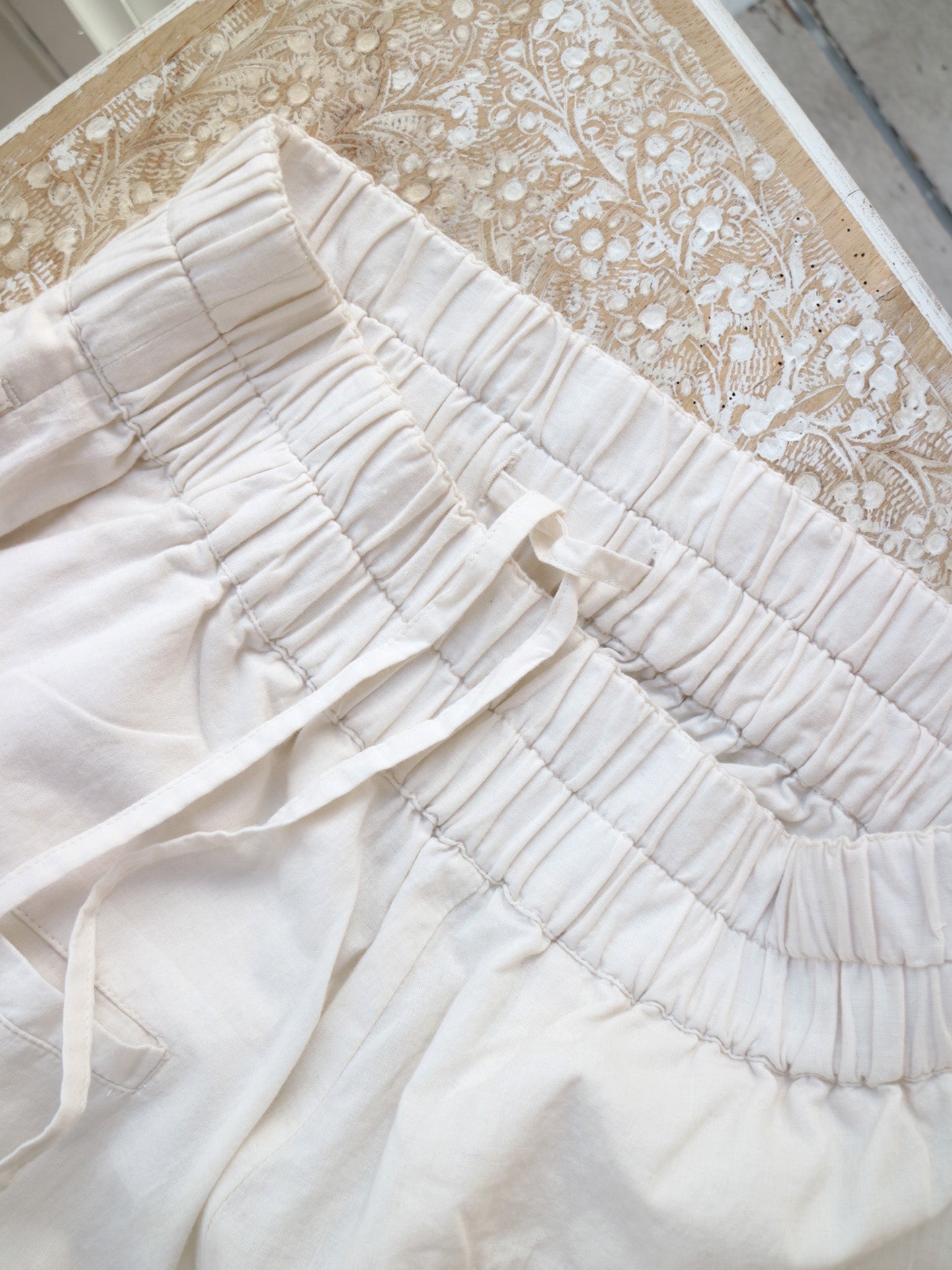 doux bleu クロスステッチ刺繍パンツ DB-2535-082