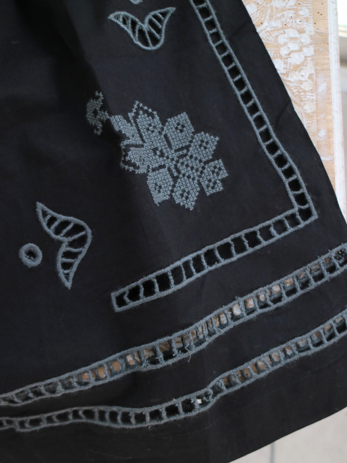 doux bleu クロスステッチ刺繍パンツ DB-2535-082