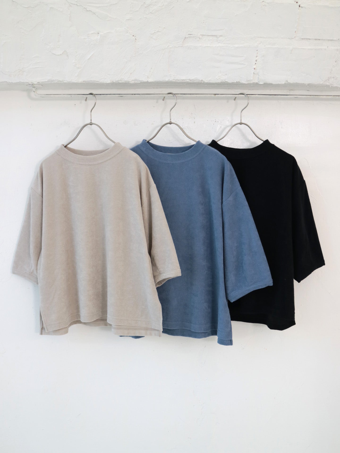 doux bleu パイル ハーフスリーブプルオーバー DB-2531-085