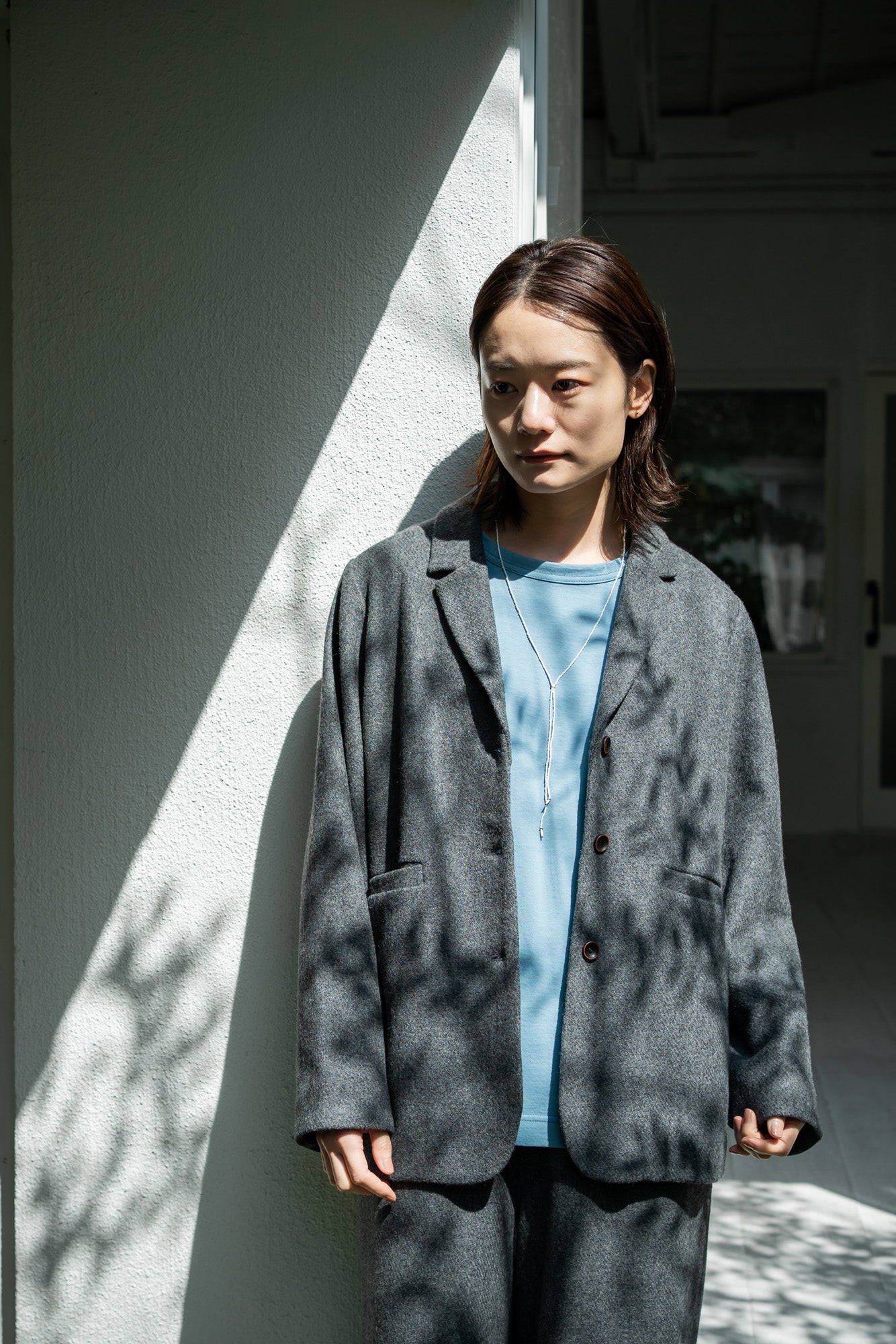 YARRA ポイント刺繍ロングTEE YR-1441-221