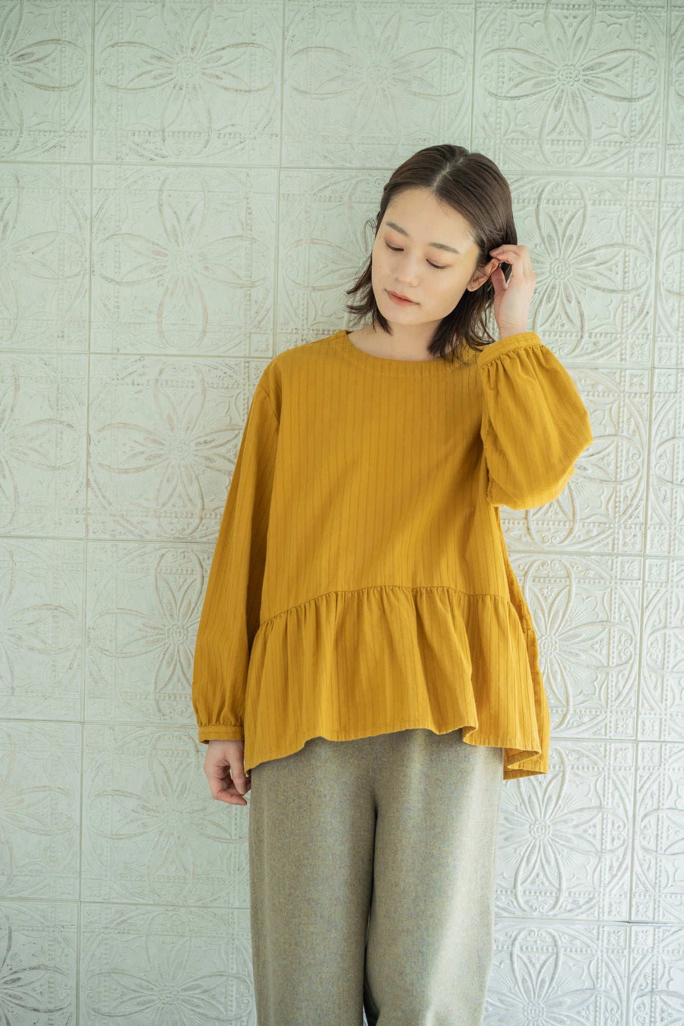 YARRA KAPOKペプラムブラウス YR-1443-238