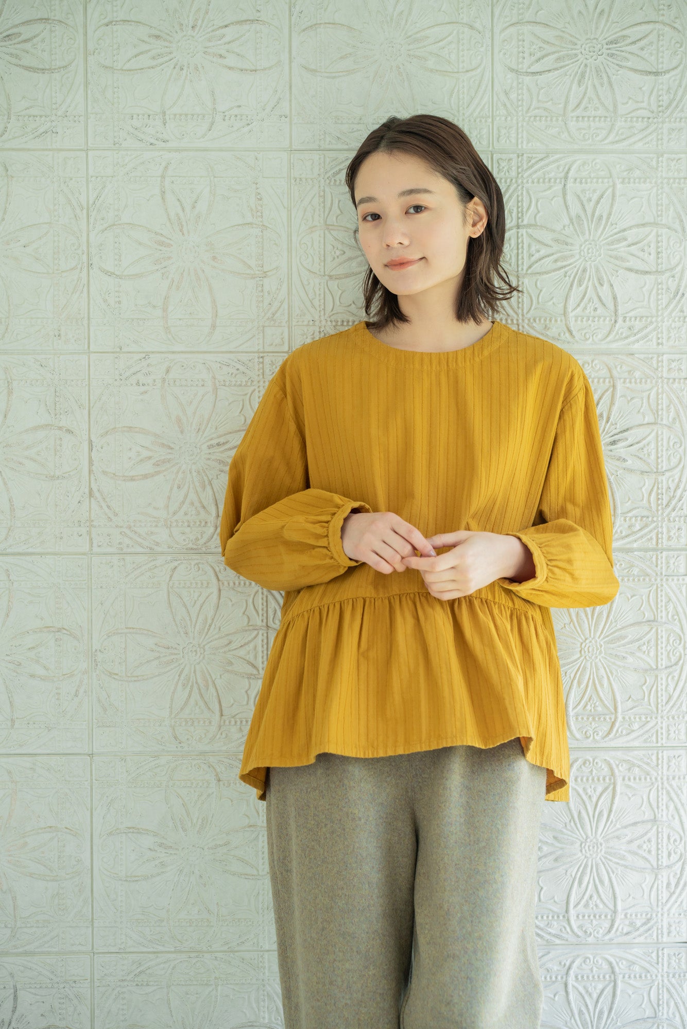 YARRA KAPOKペプラムブラウス YR-1443-238