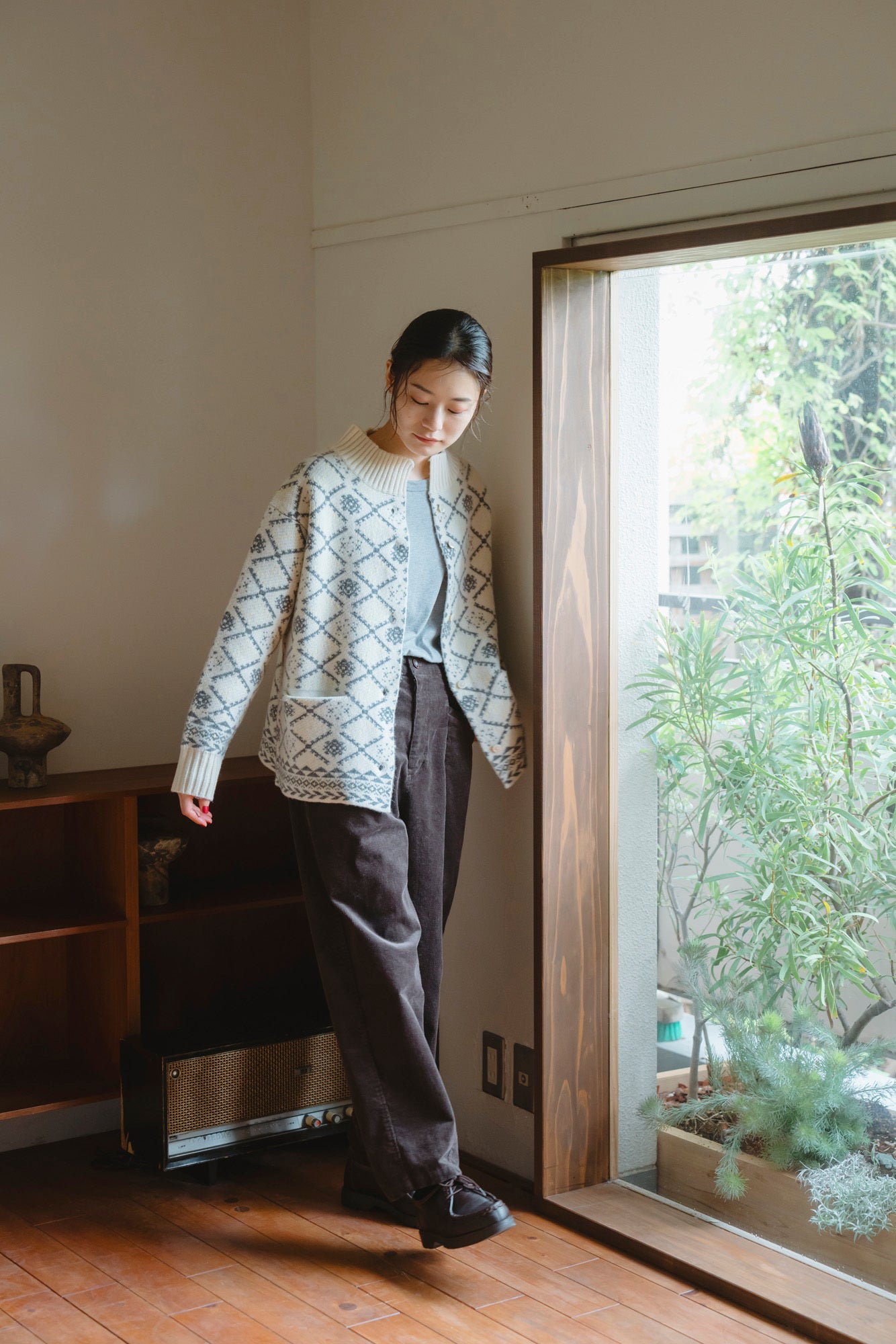 YARRA オリジナルジャガードカーディガン YR-1552-277