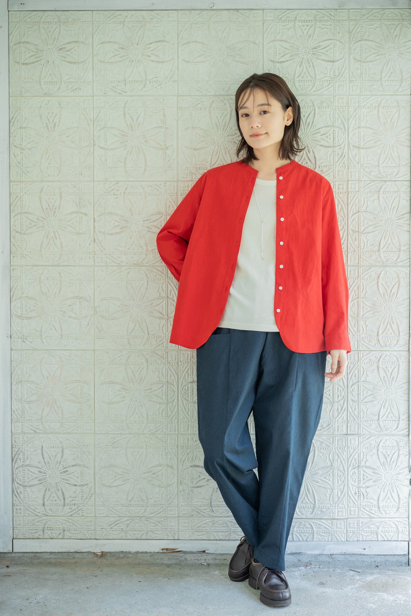 YARRA サイドポケットテーパードパンツ YR-1445-204