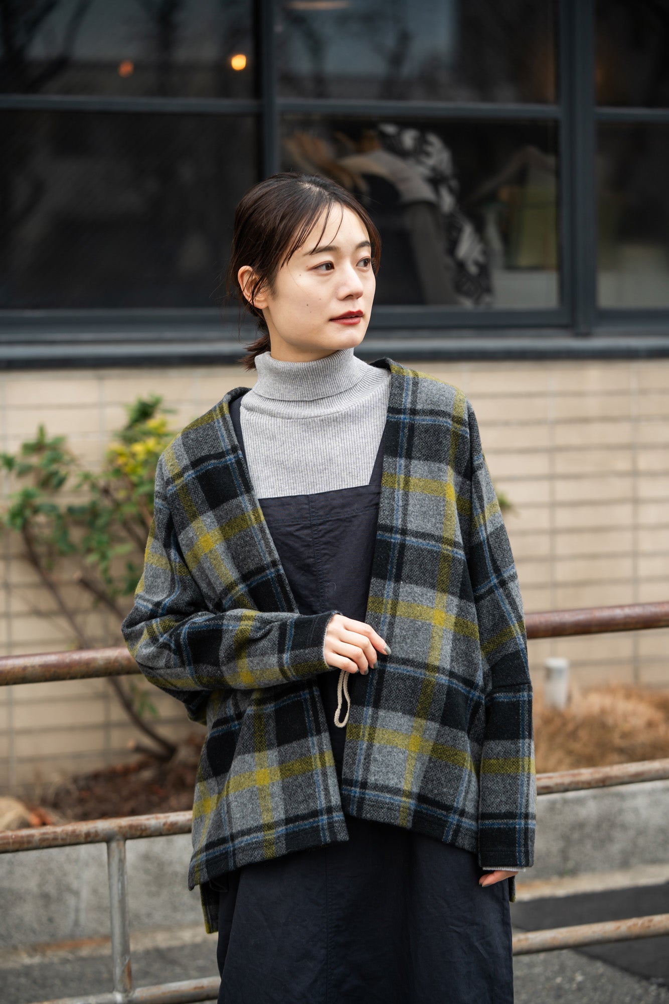 YARRA 綿カシミヤタートルリブニット YR-1542-230