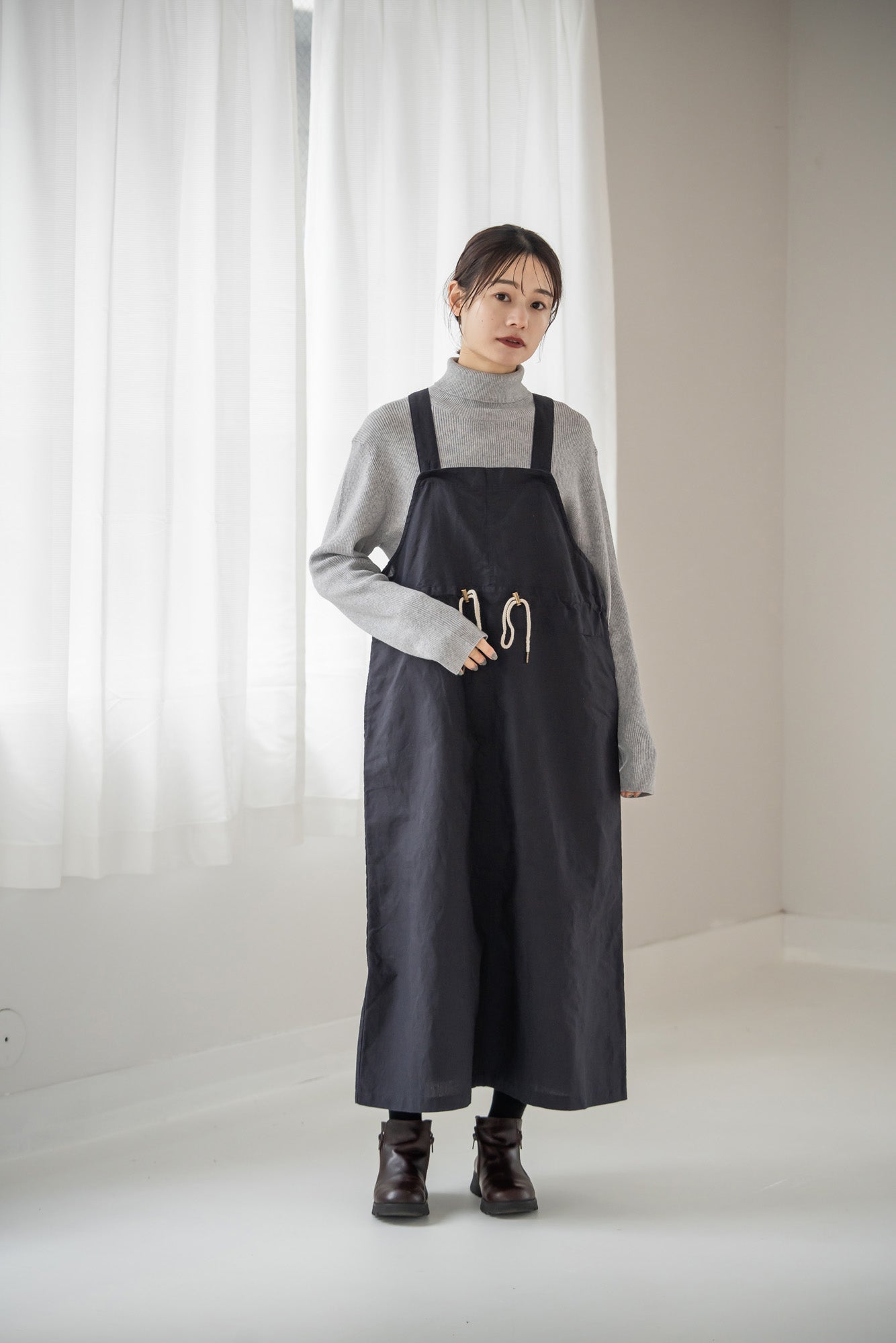 YARRA 綿カシミヤタートルリブニット YR-1542-230