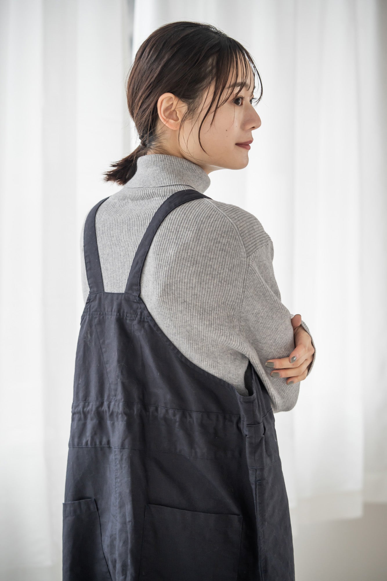 YARRA 綿カシミヤタートルリブニット YR-1542-230