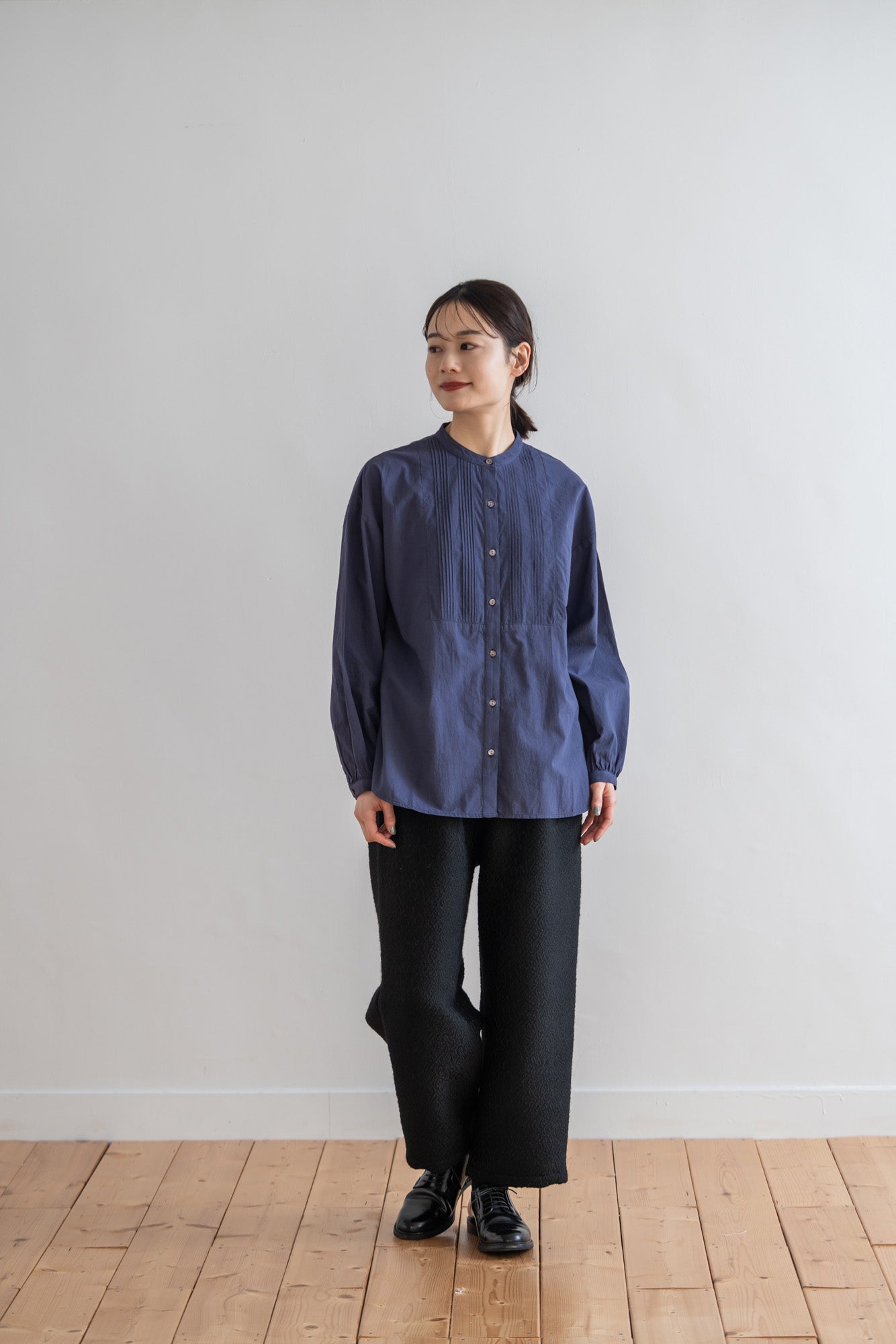 YARRA ウールブレンドジャカードパンツ YR-1545-245