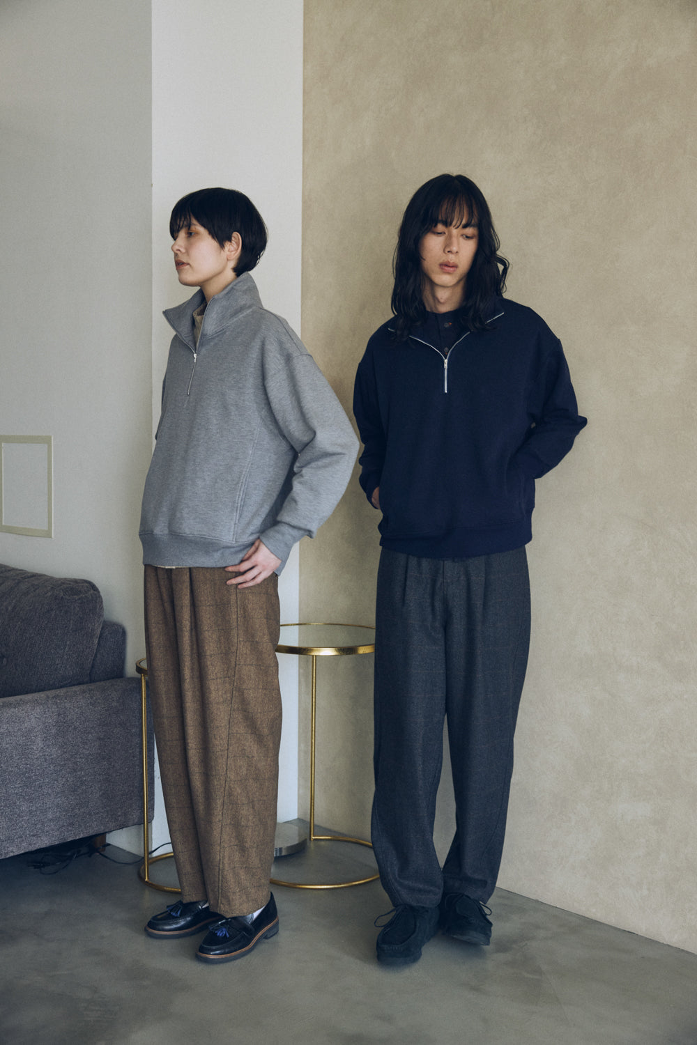 YARRA NEU ウォーム裏毛ハーフZIP NU-5551-415