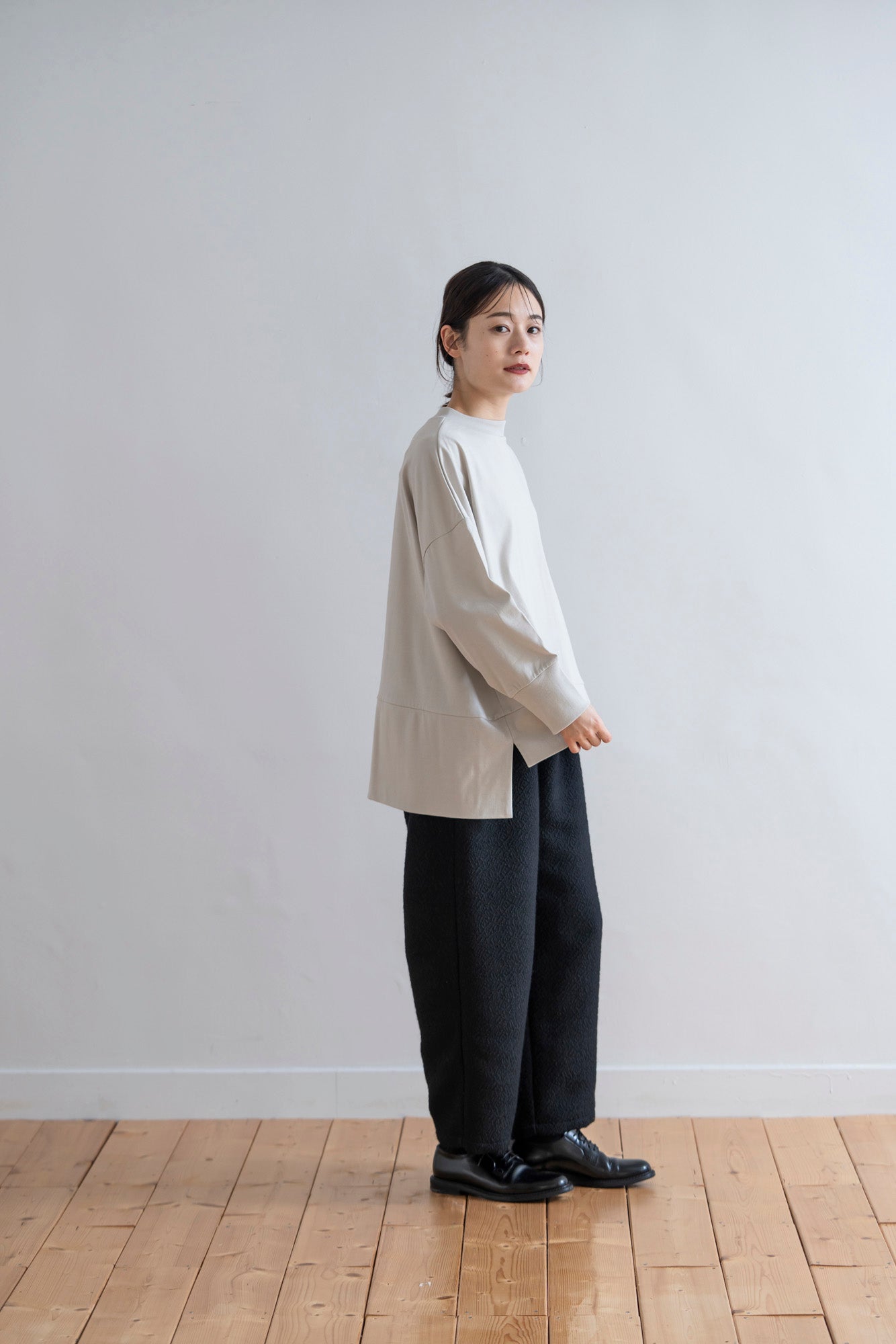 YARRA ウールブレンドジャカードパンツ YR-1545-245