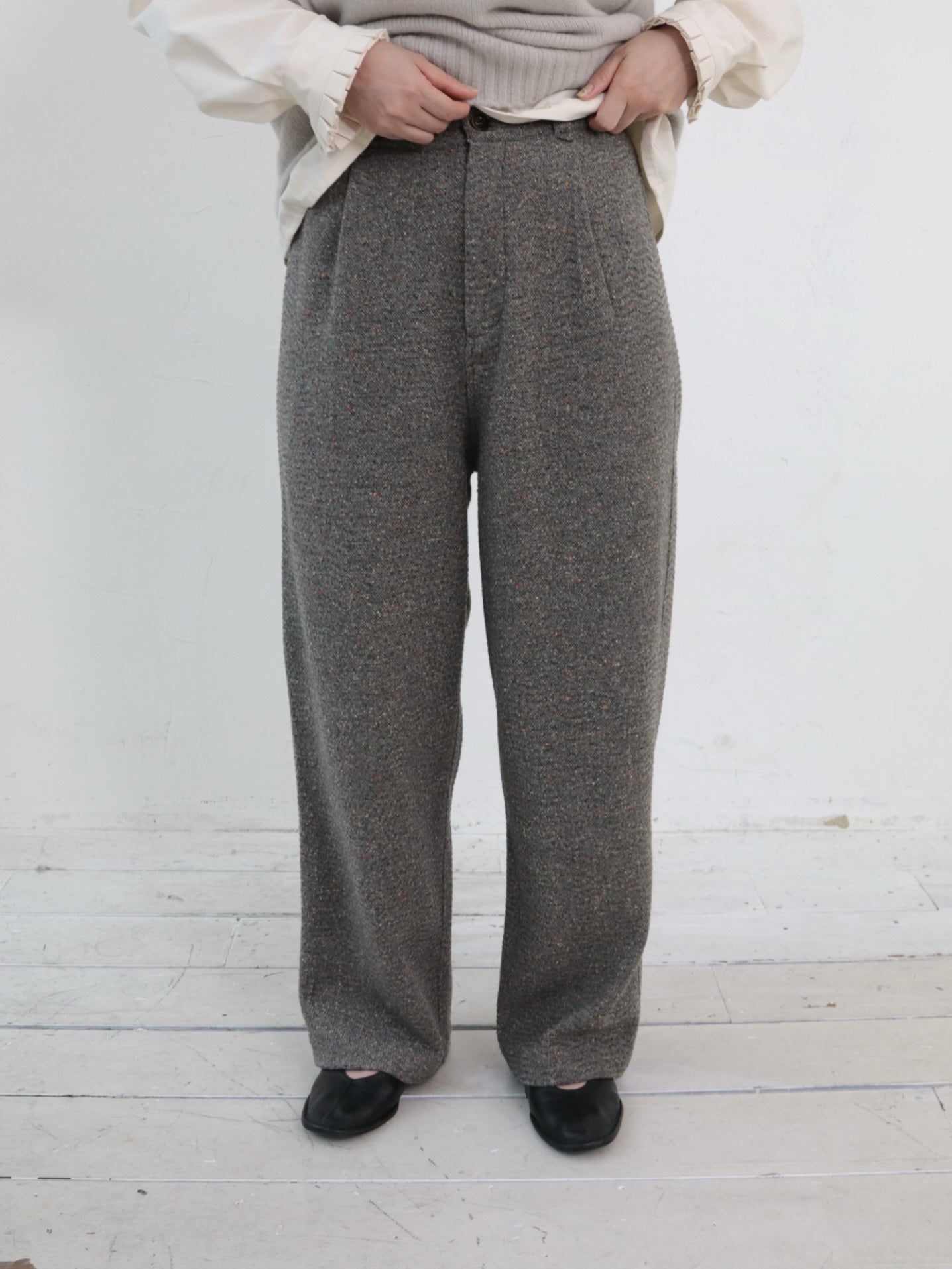 YARRA NEU カラーネップ起毛パンツ NU-5555-424