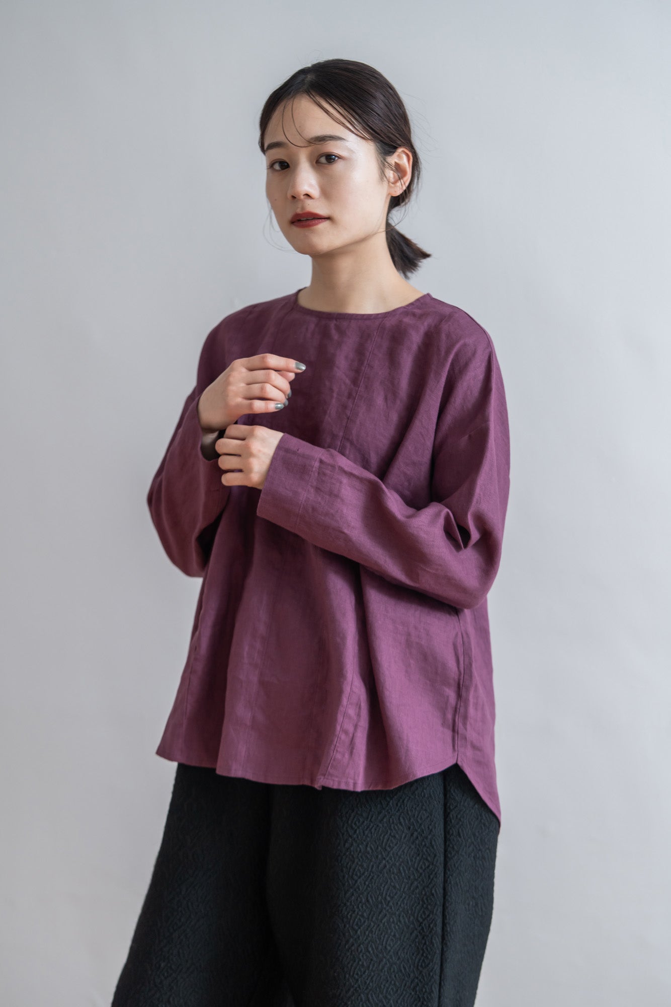 YARRA リネン100切替ブラウス YR-1543-239