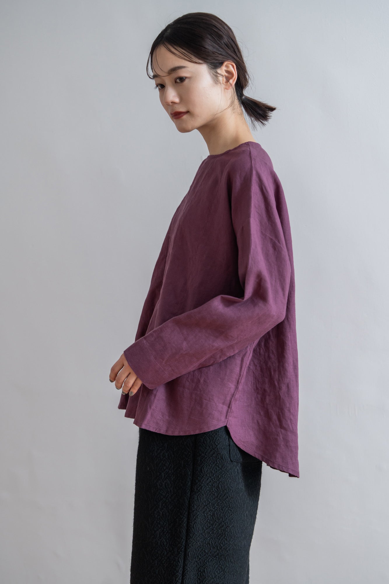 YARRA リネン100切替ブラウス YR-1543-239