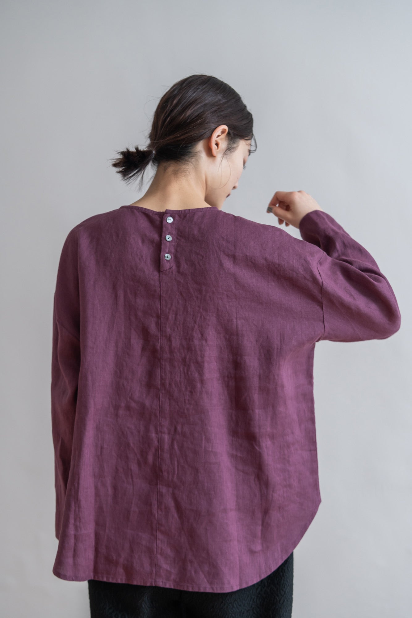 YARRA リネン100切替ブラウス YR-1543-239
