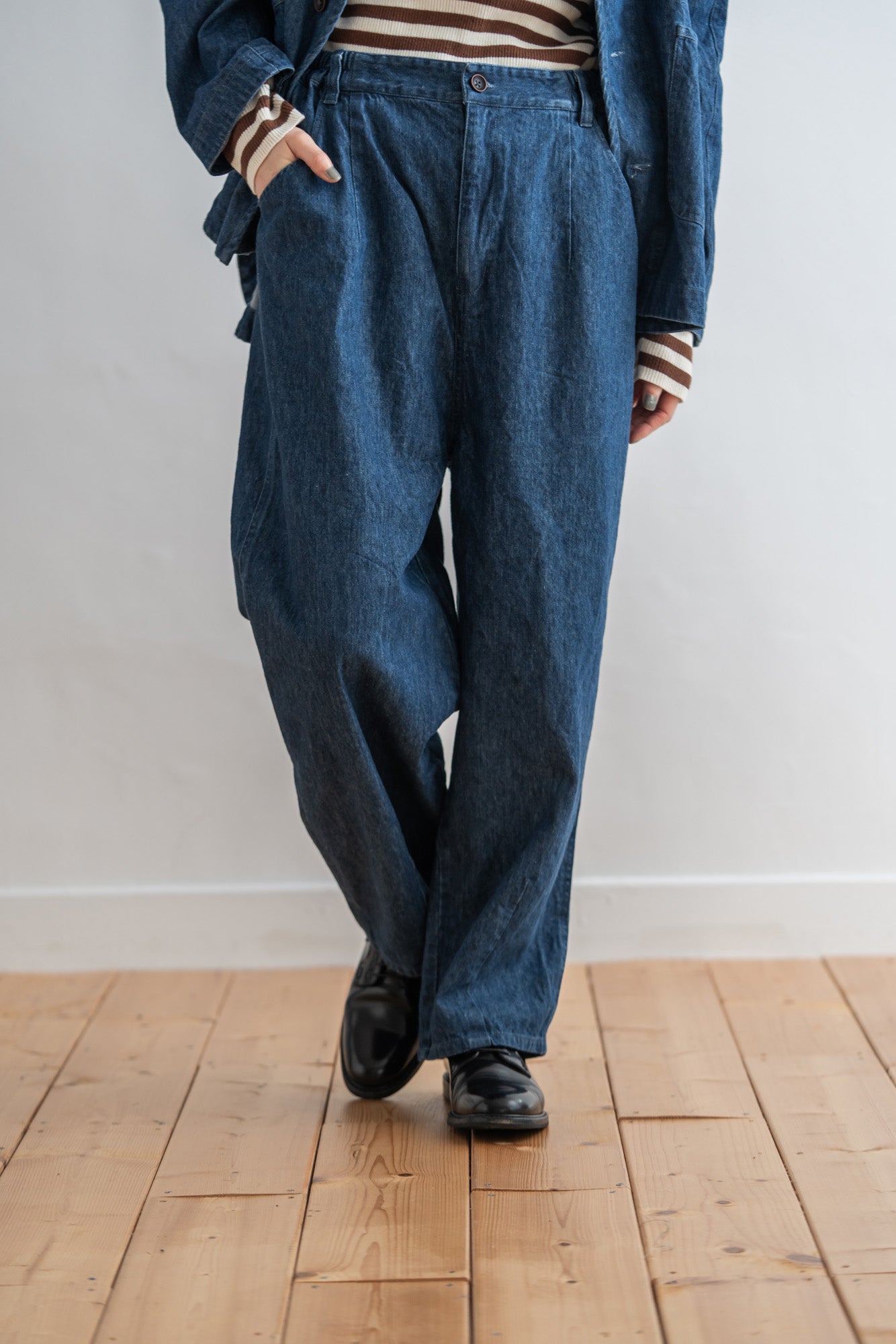 YARRA リネン混デニムパンツ YR-1545-238