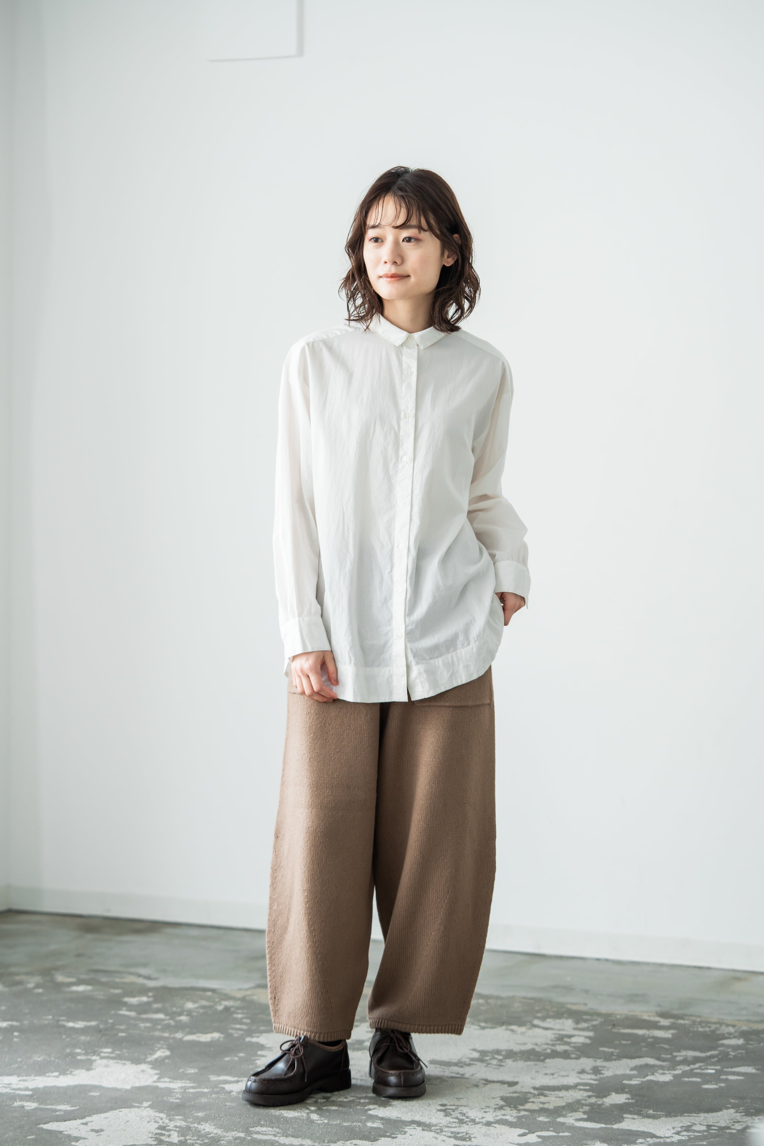 YARRA INDIAポプリンチュニックシャツ YR-1453-244