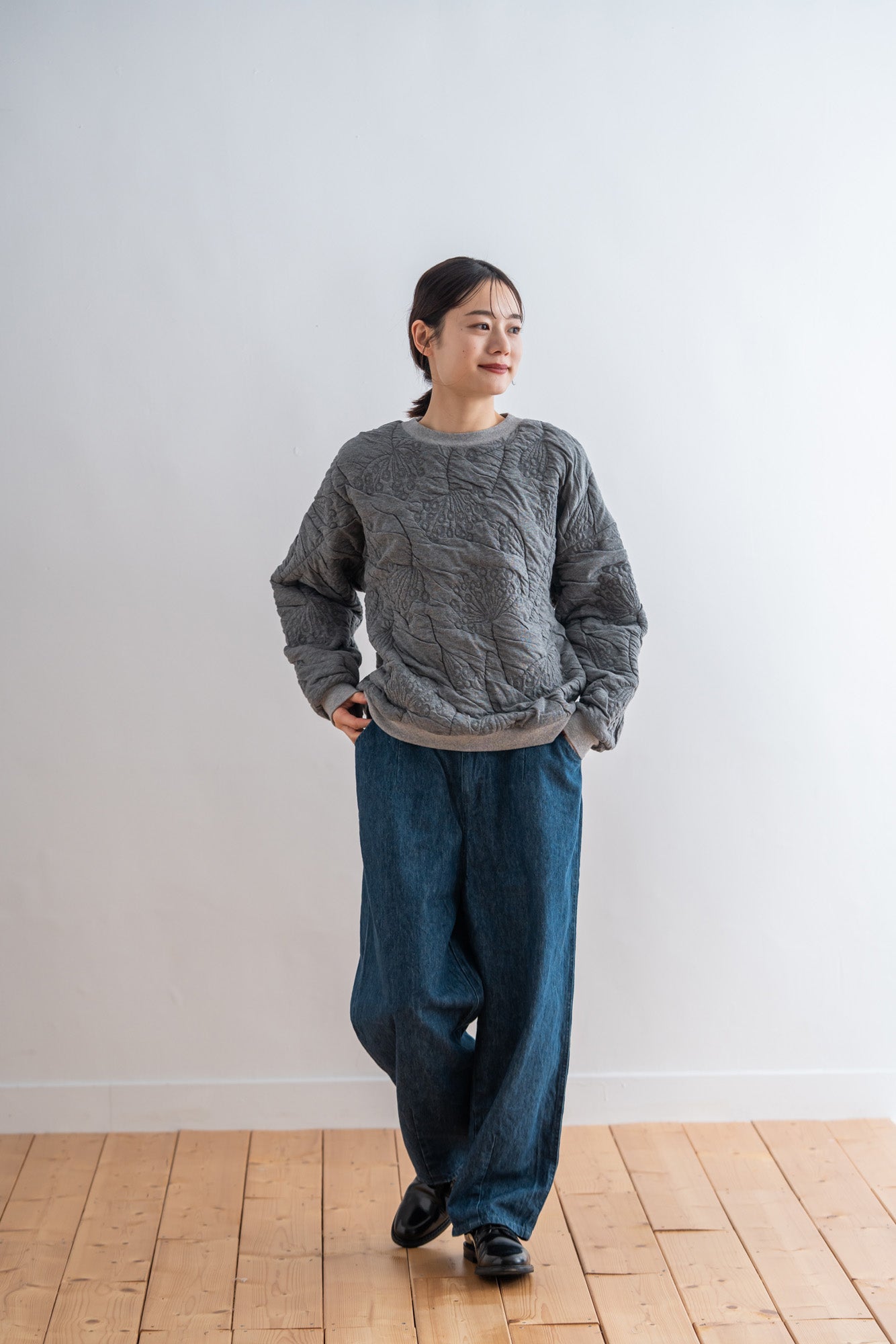 YARRA 木の実キルトJQDドロッププルオーバー YR-1541-225