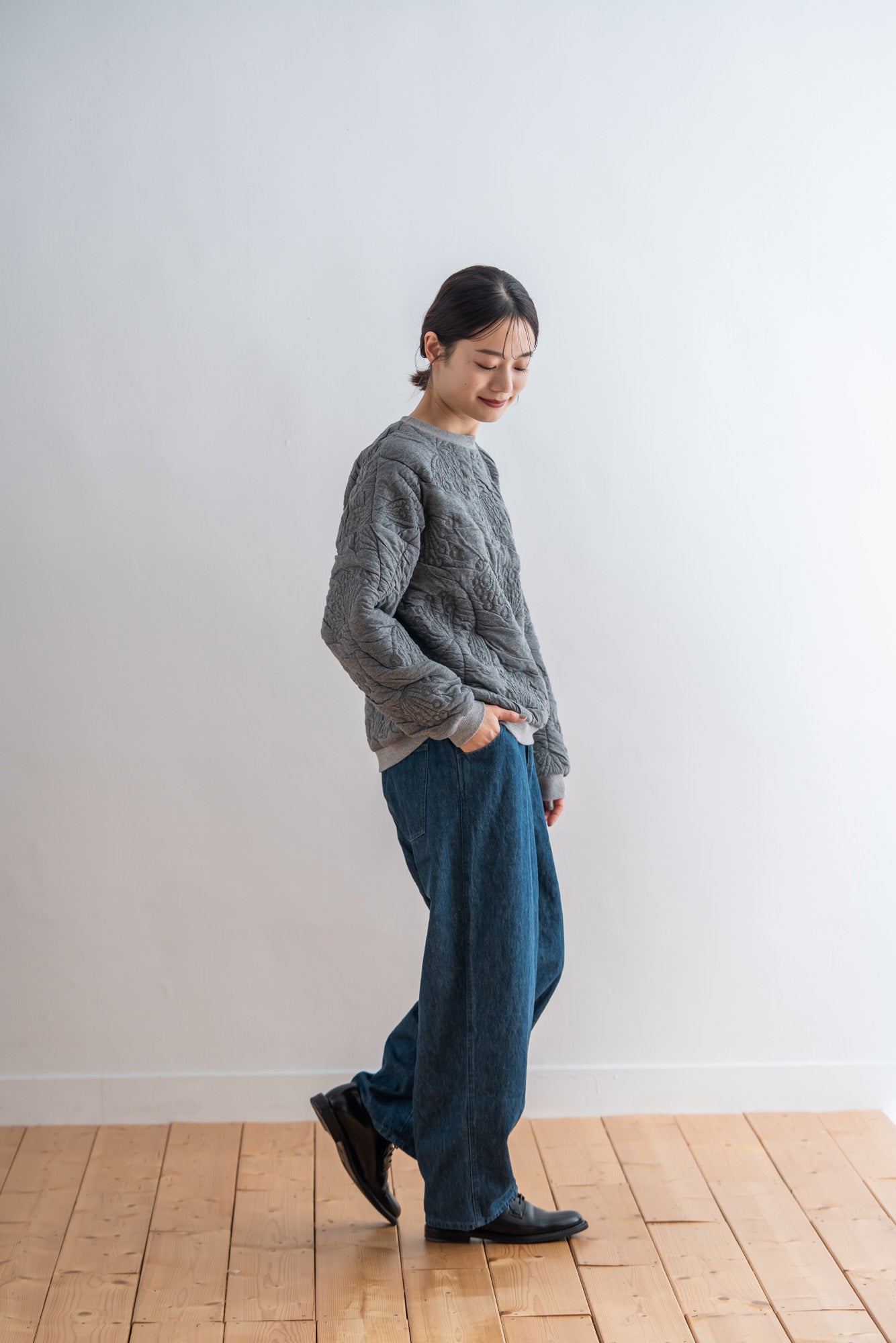 YARRA 木の実キルトJQDドロッププルオーバー YR-1541-225