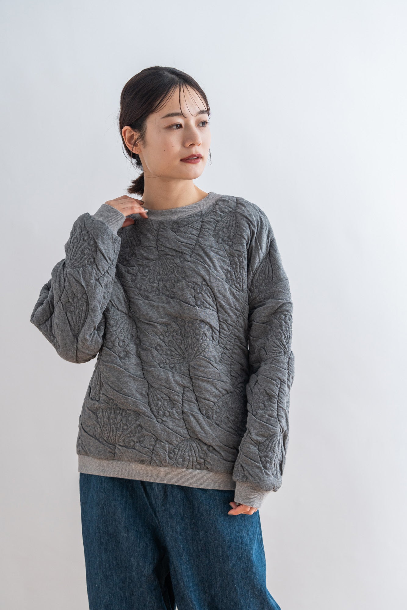 YARRA 木の実キルトJQDドロッププルオーバー YR-1541-225