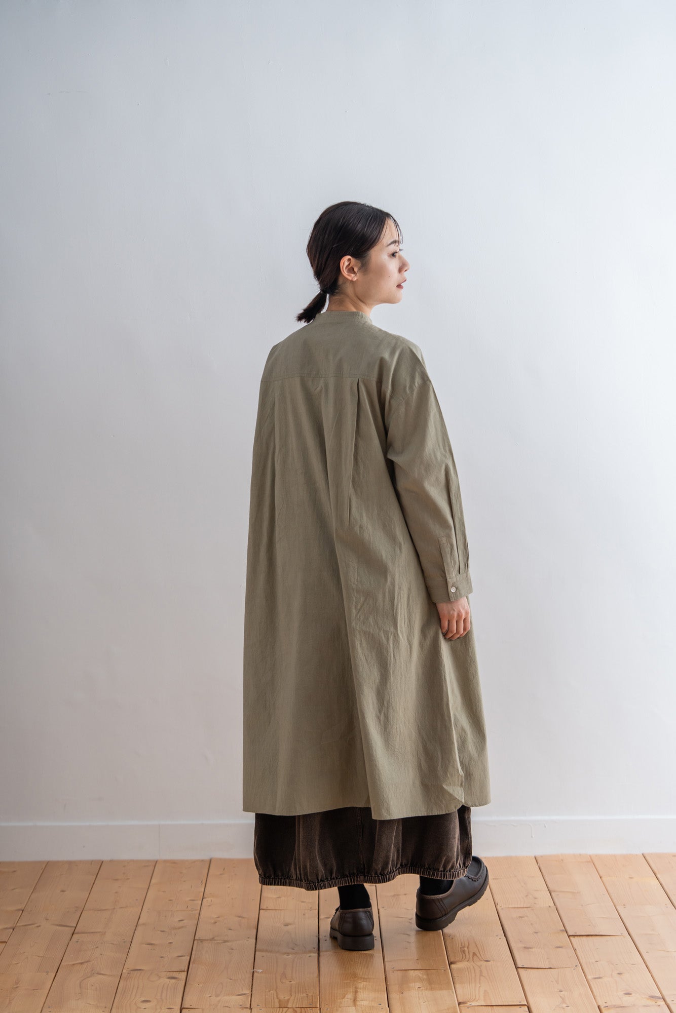 YARRA INDIAスタンドステッチ衿ワンピース YR-1544-233