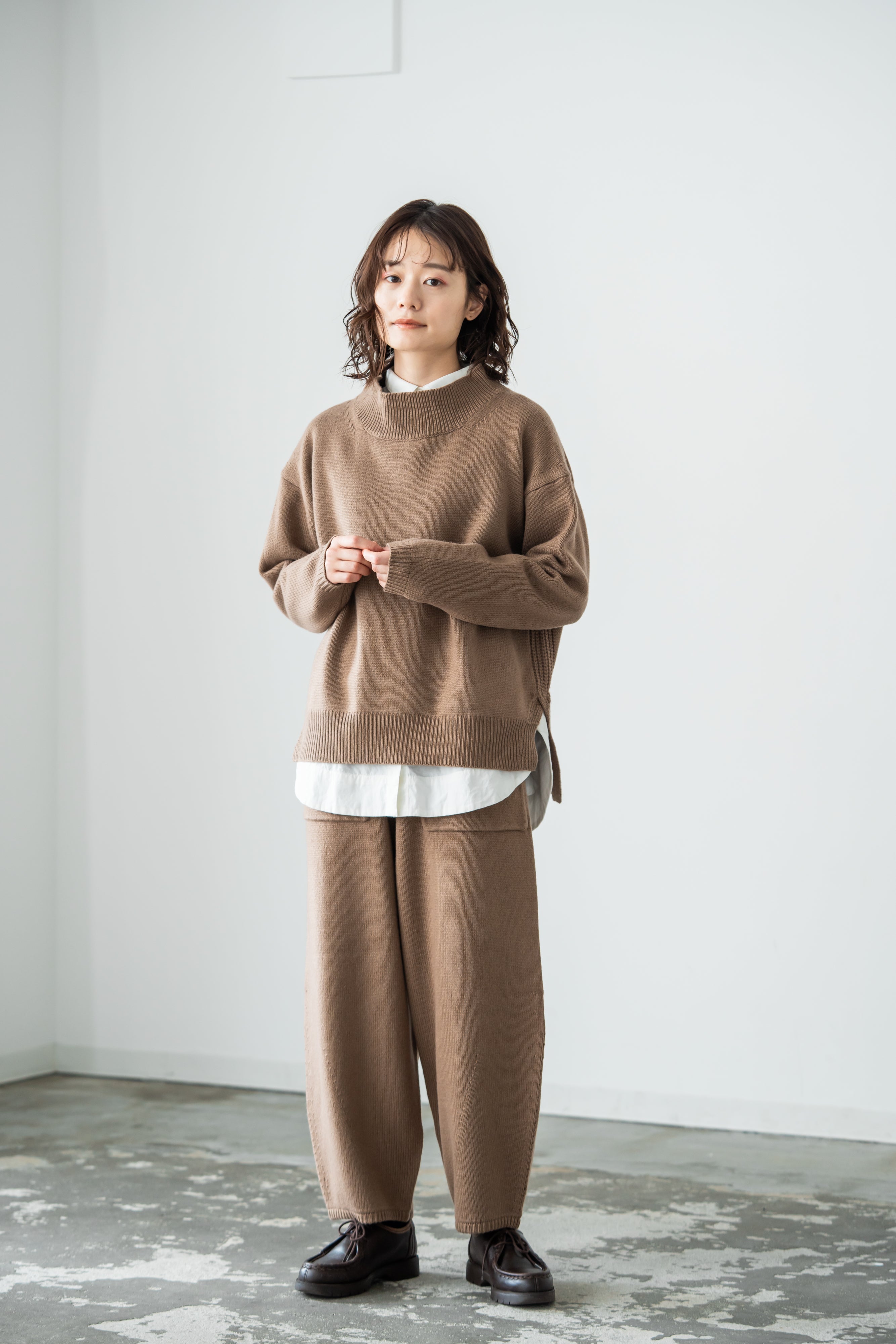 YARRA INDIAポプリンチュニックシャツ YR-1453-244