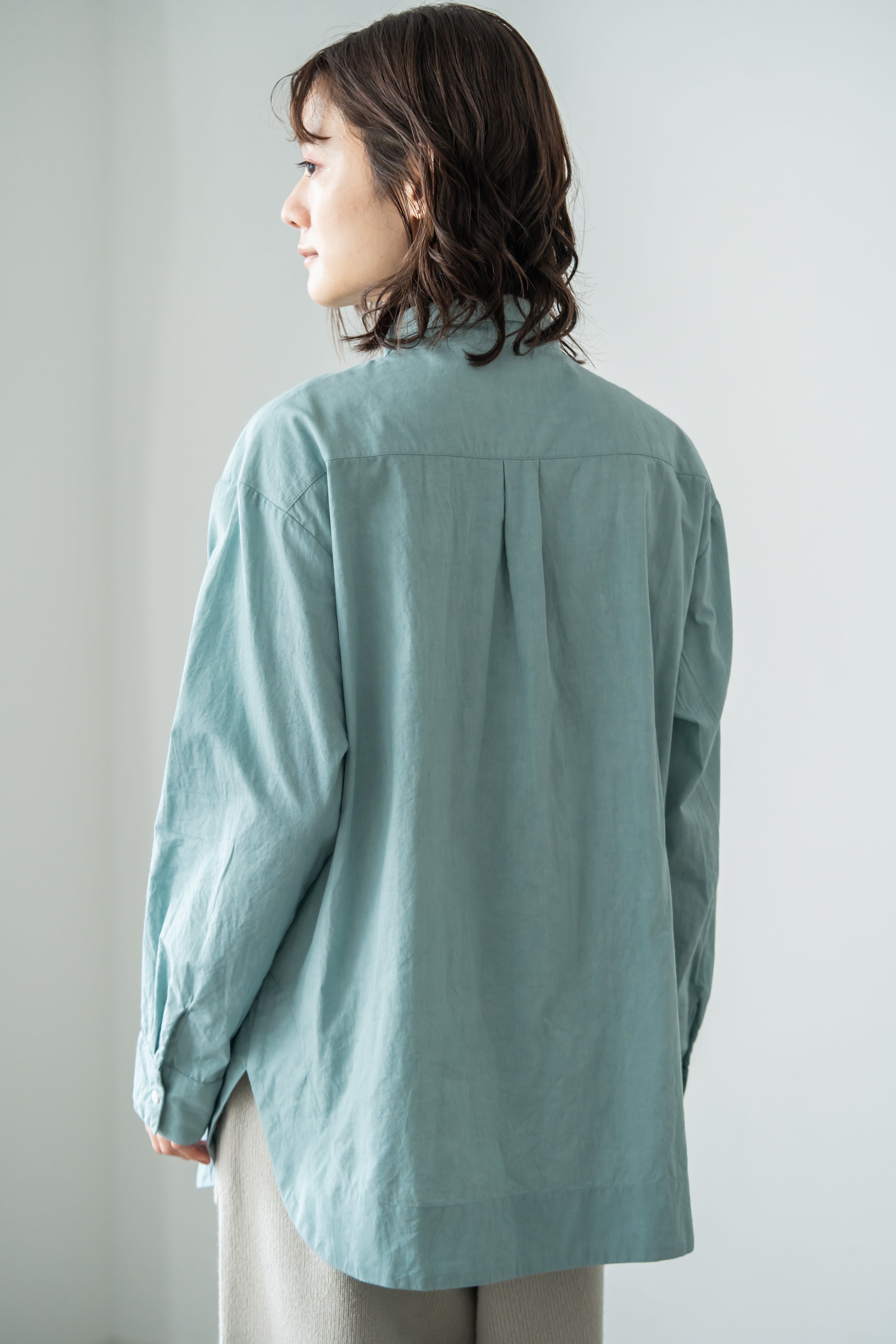 YARRA INDIAポプリンチュニックシャツ YR-1453-244