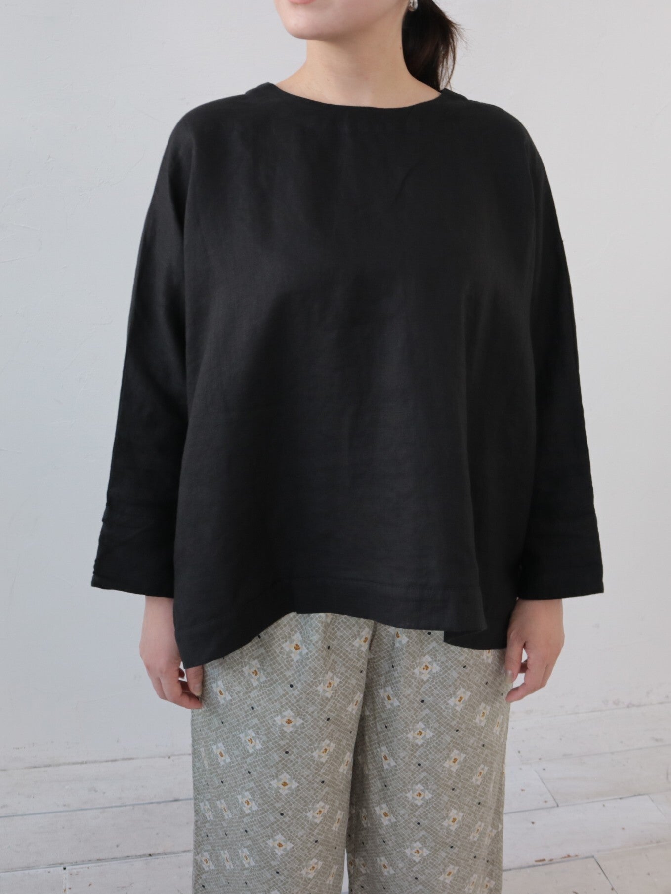 YARRA リネン100ワイド2WAYブラウス YR-1543-205