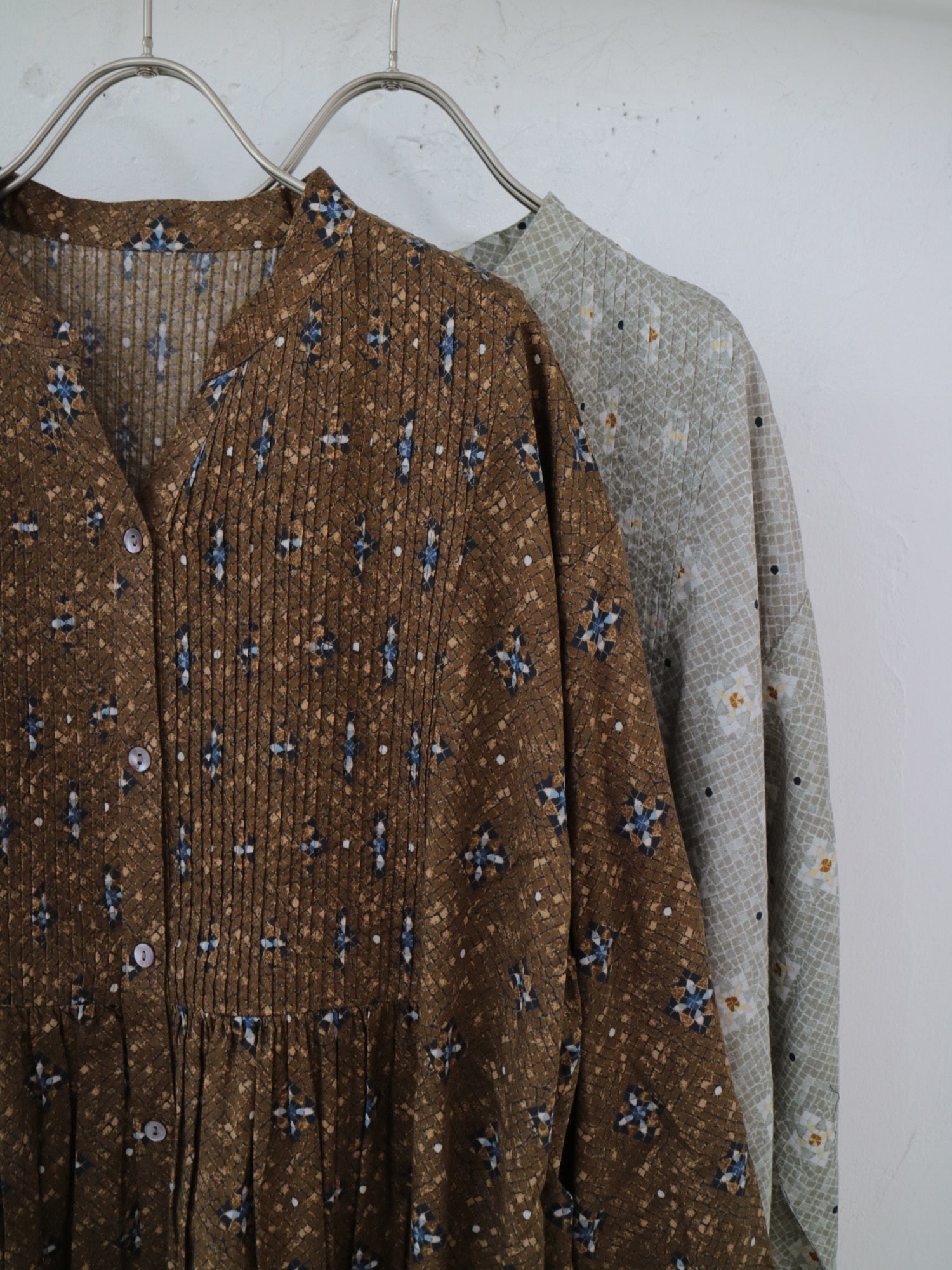 YARRA INDIAプリントピンタックワンピース YR-1544-212