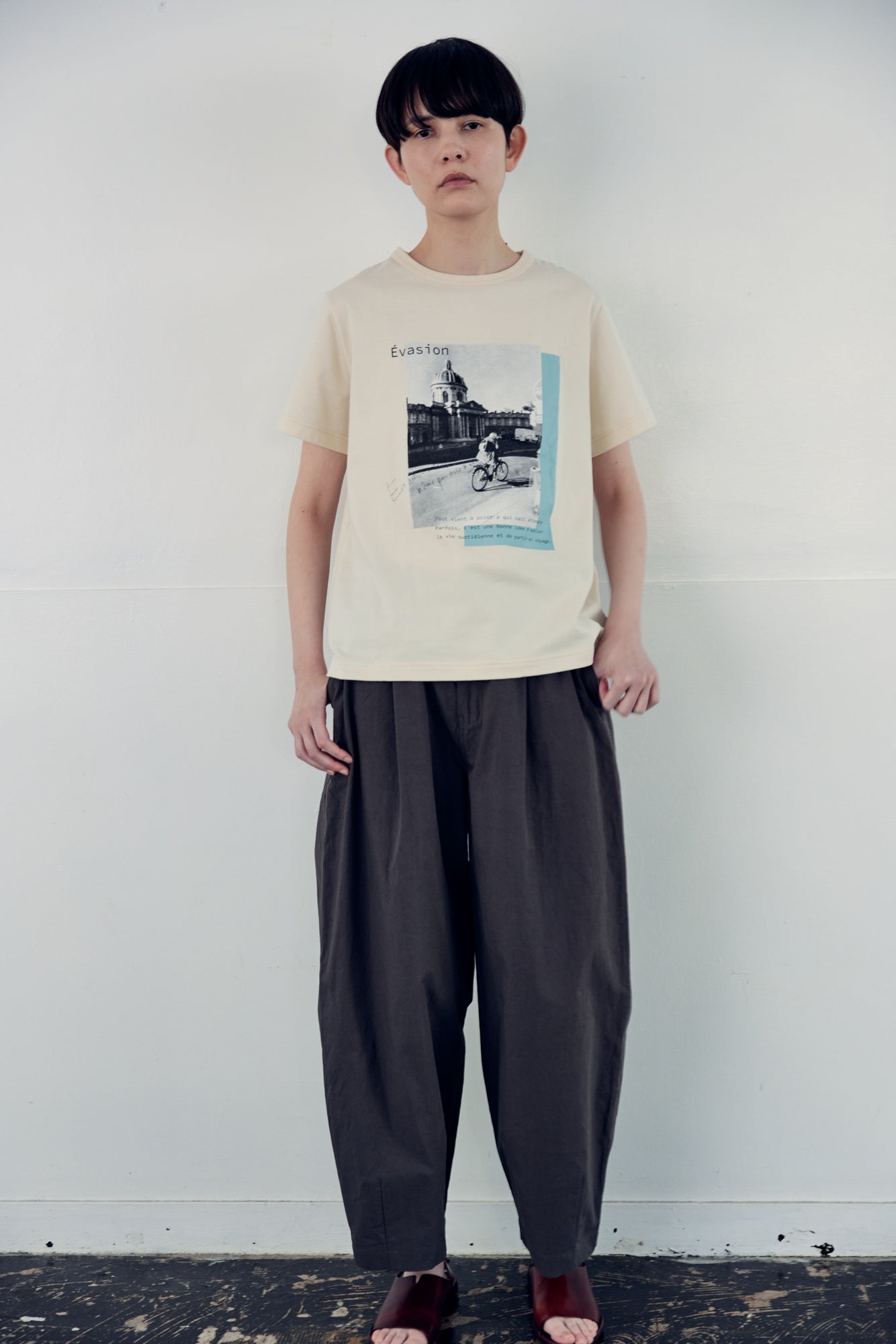 YARRA NEU 綿麻セミコクーンパンツ NU-5525-443