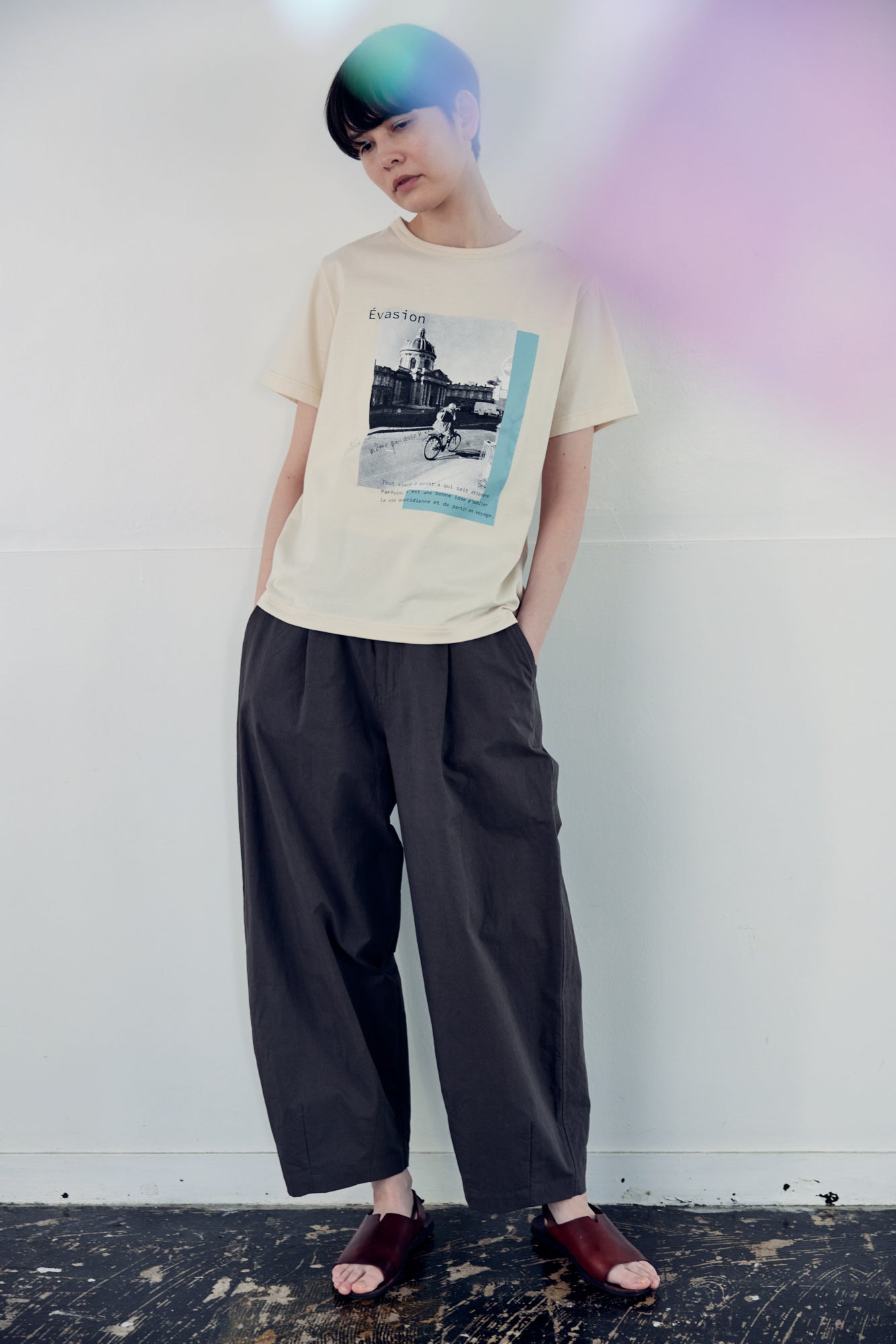YARRA NEU 綿麻セミコクーンパンツ NU-5525-443