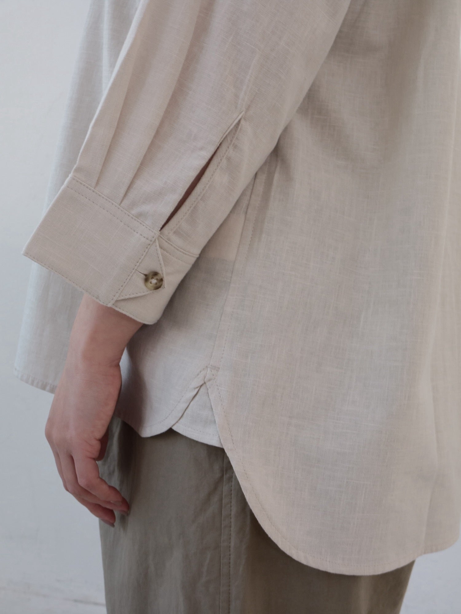 YARRA NEU SIDGRASコットン7分袖シャツ NU-5523-434