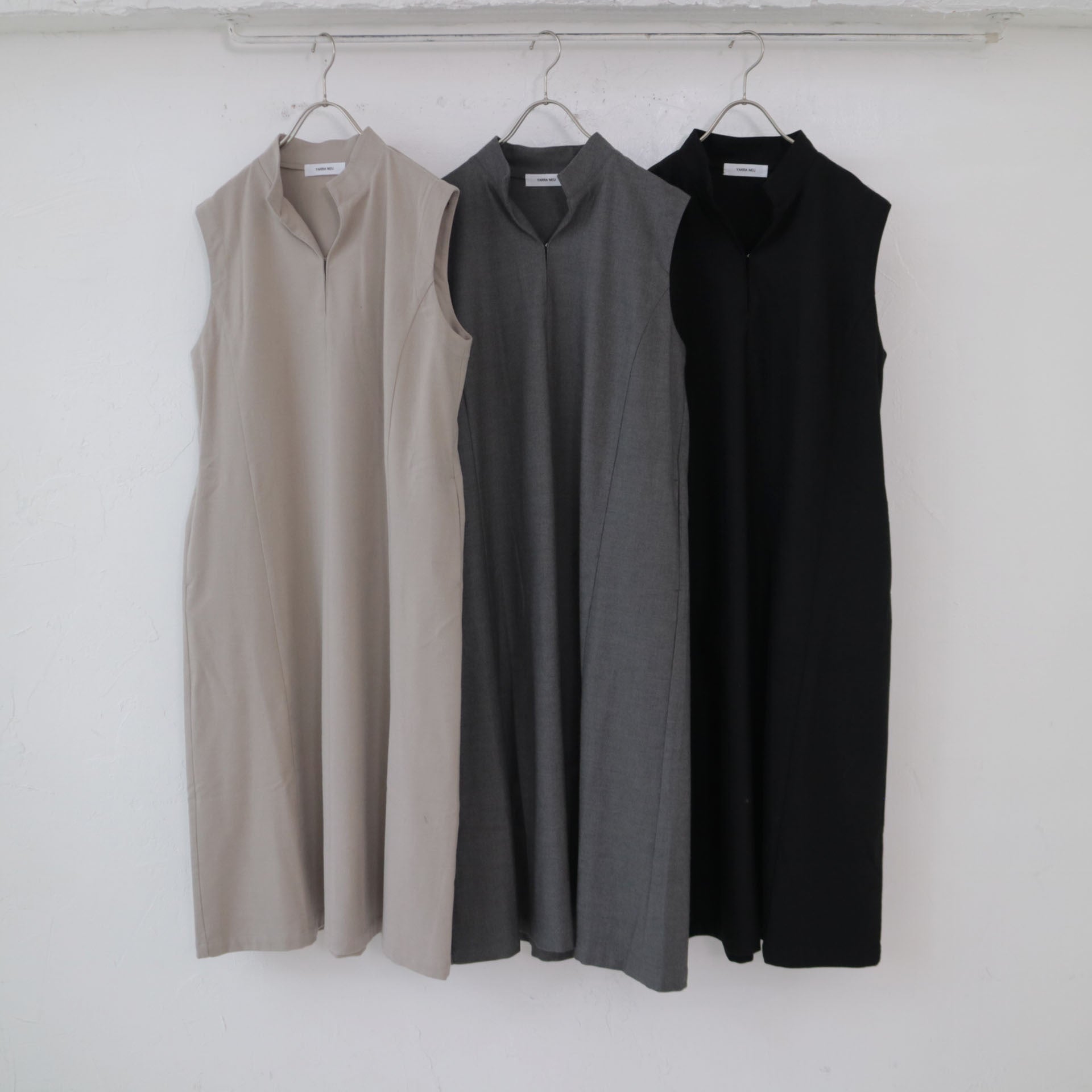 YARRA NEU ウール混Aラインワンピース NU-5454-430