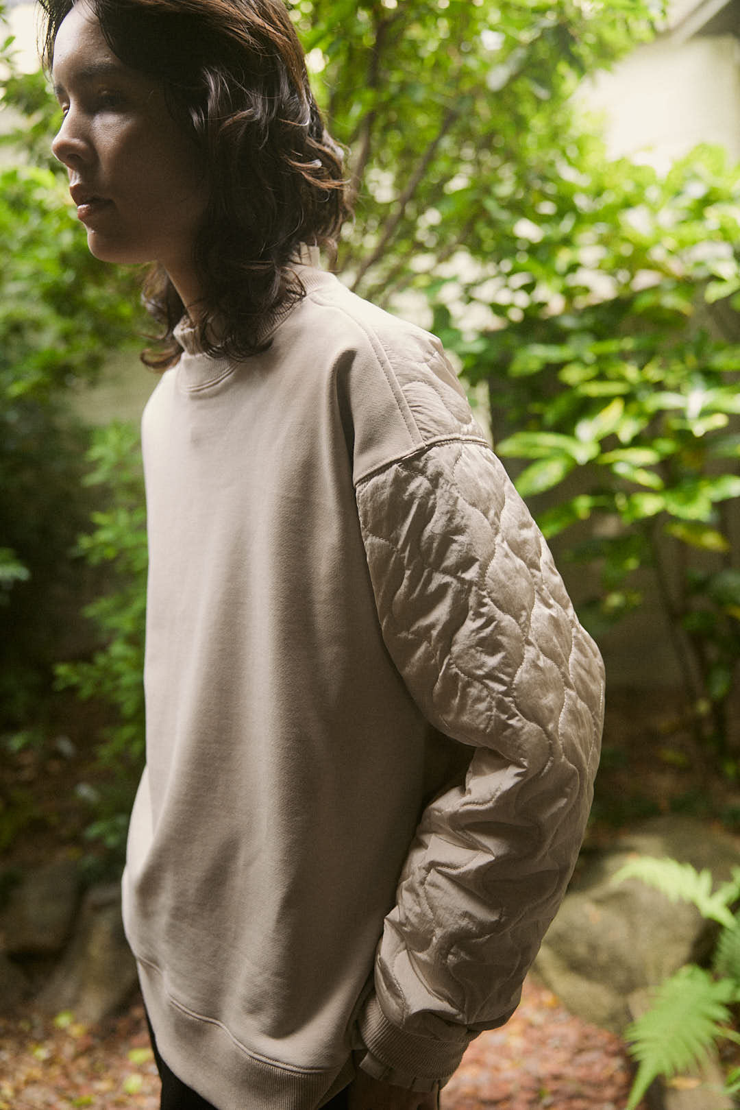 YARRA NEU キルトコンビスウェットプルオーバー NU-5451-423