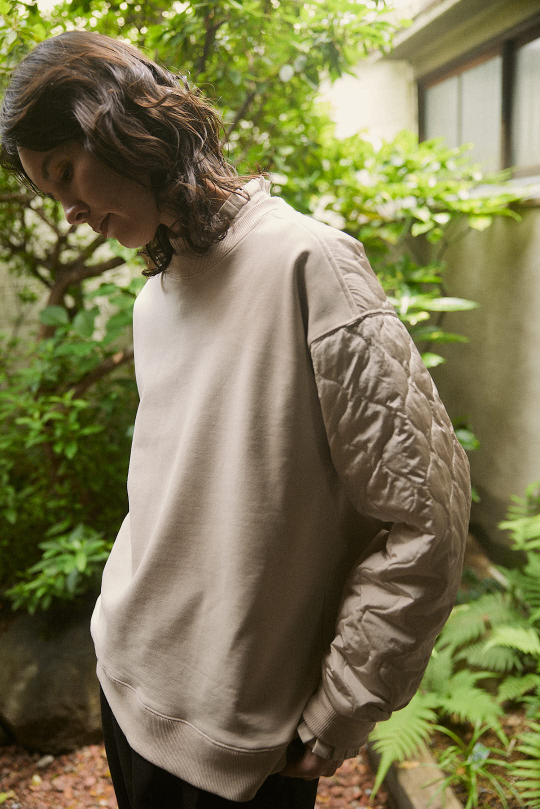 YARRA NEU キルトコンビスウェットプルオーバー NU-5451-423