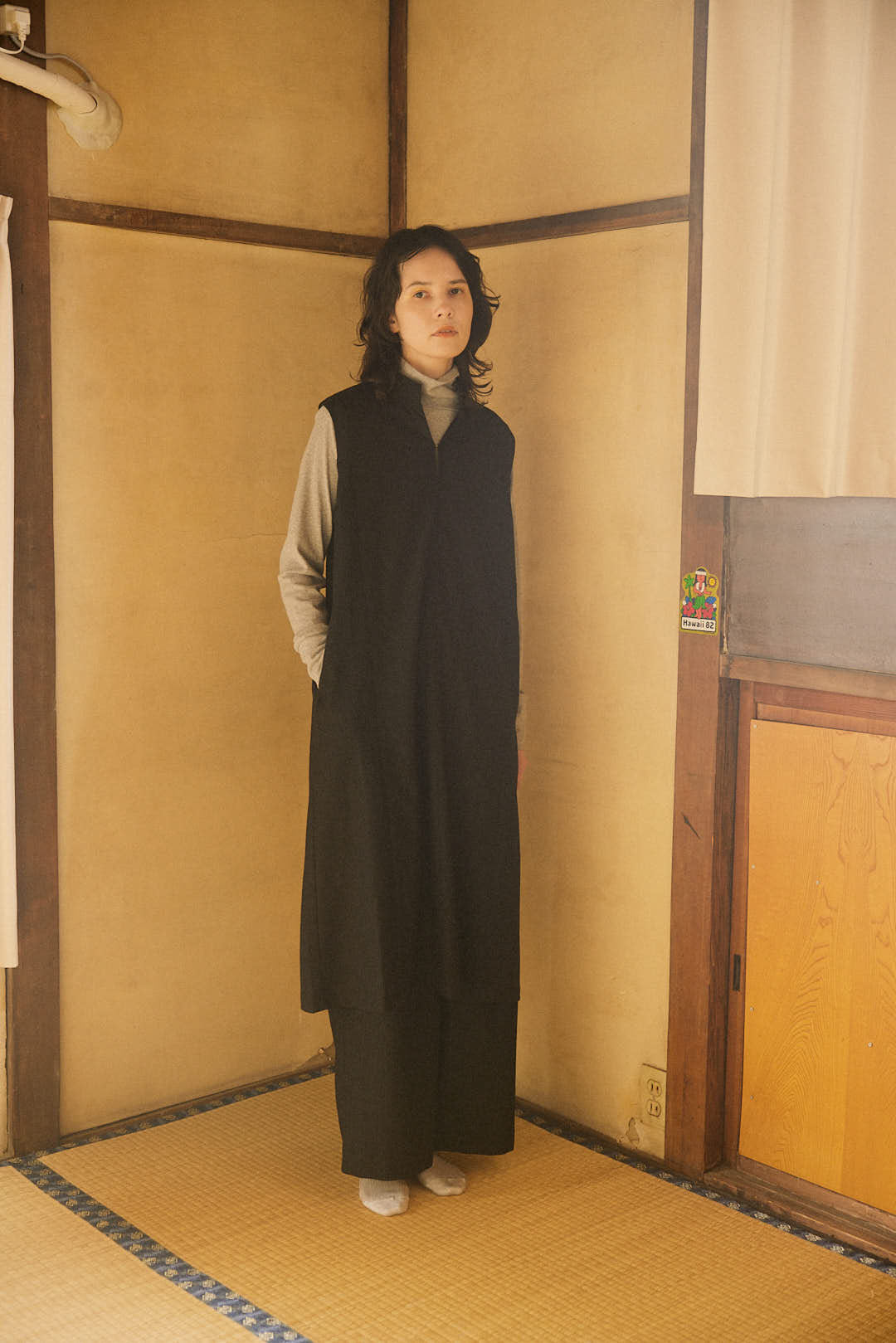 YARRA NEU ウール混Aラインワンピース NU-5454-430