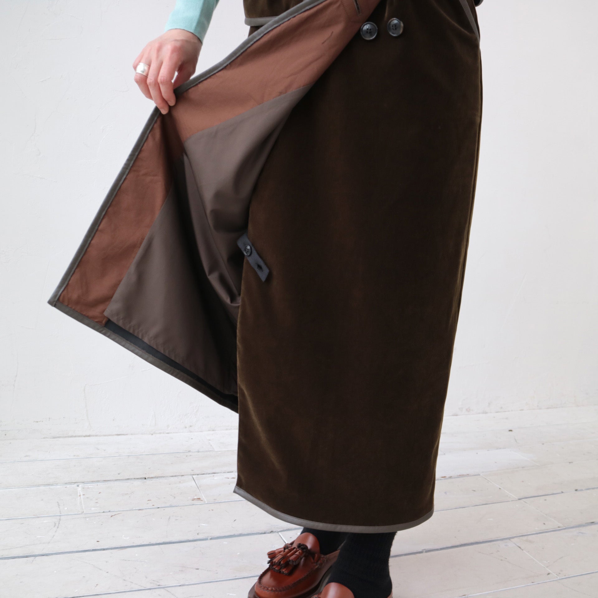 doux bleu ベロアパイピングスカート DB-2456-063