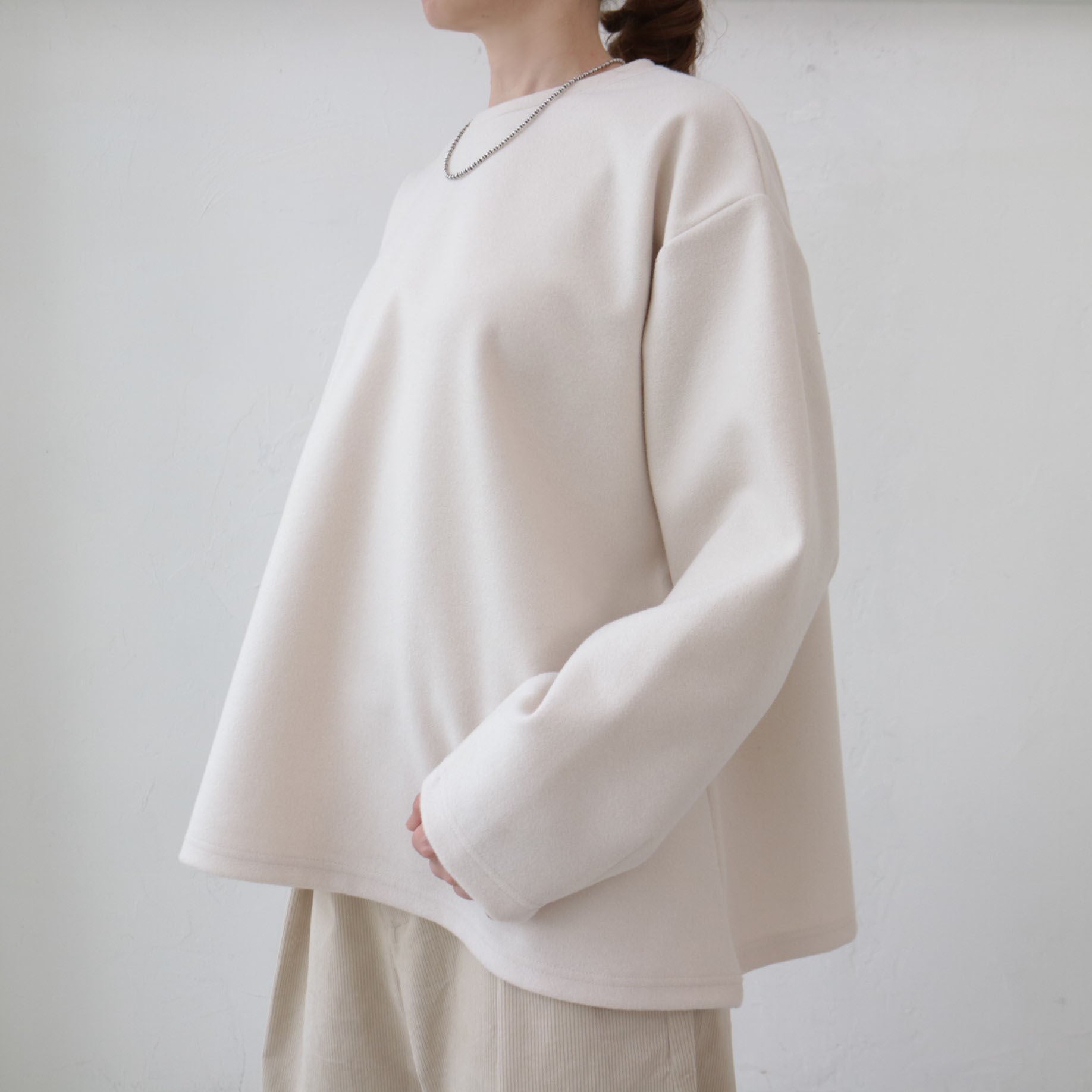 doux bleu Wジャージーフレアプルオーバー DB-2451-039