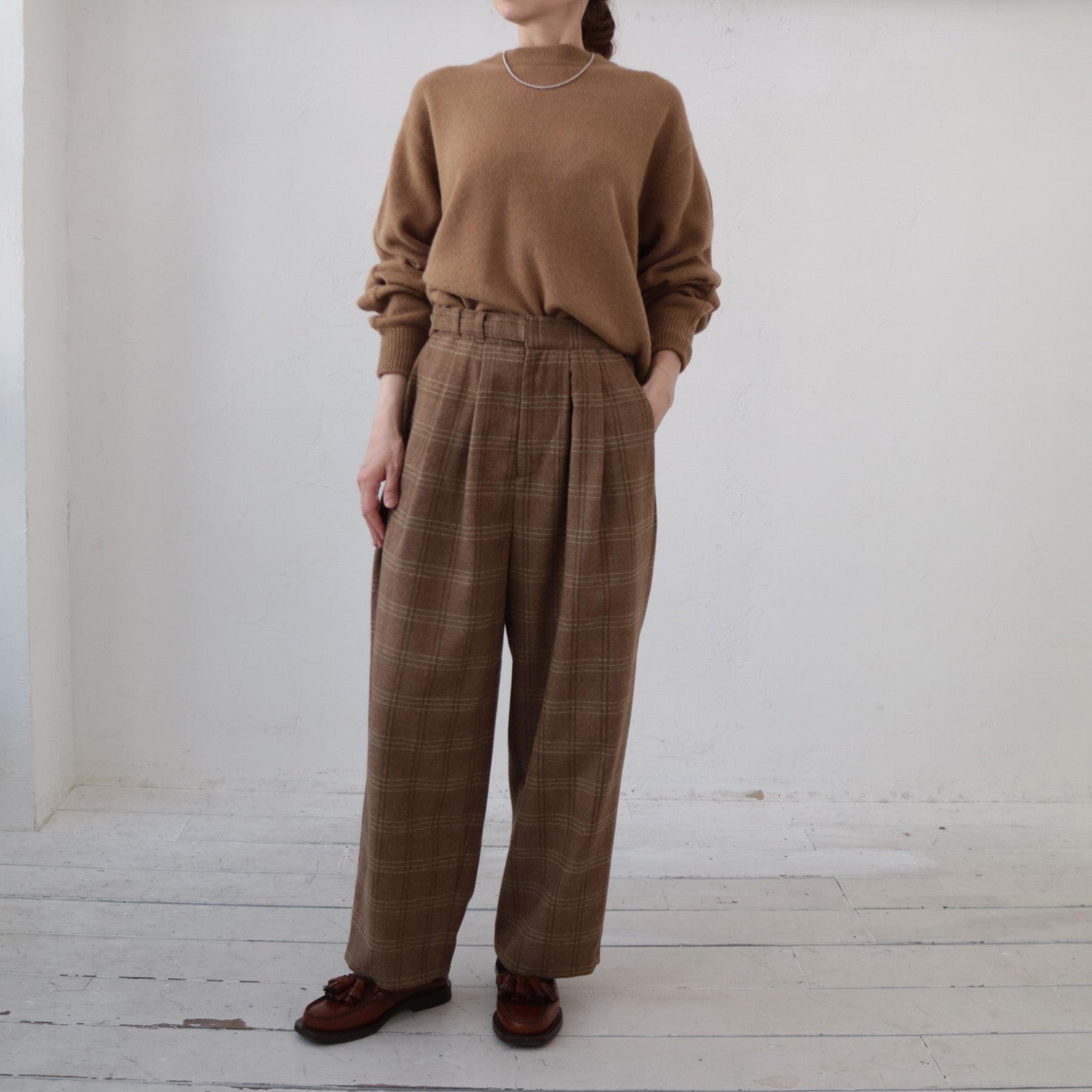 doux bleu バックレイヤード アルパカニットプルオーバー DB-2452-050