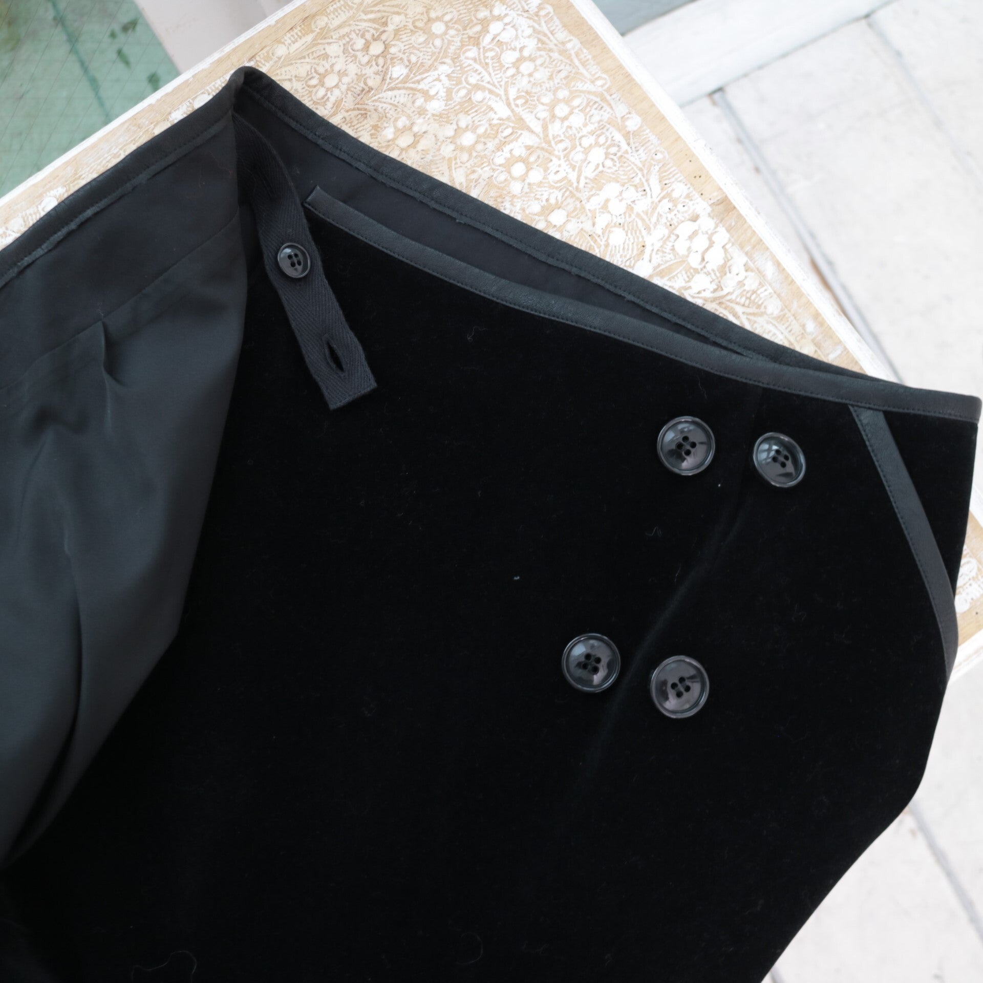 doux bleu ベロアパイピングスカート DB-2456-063