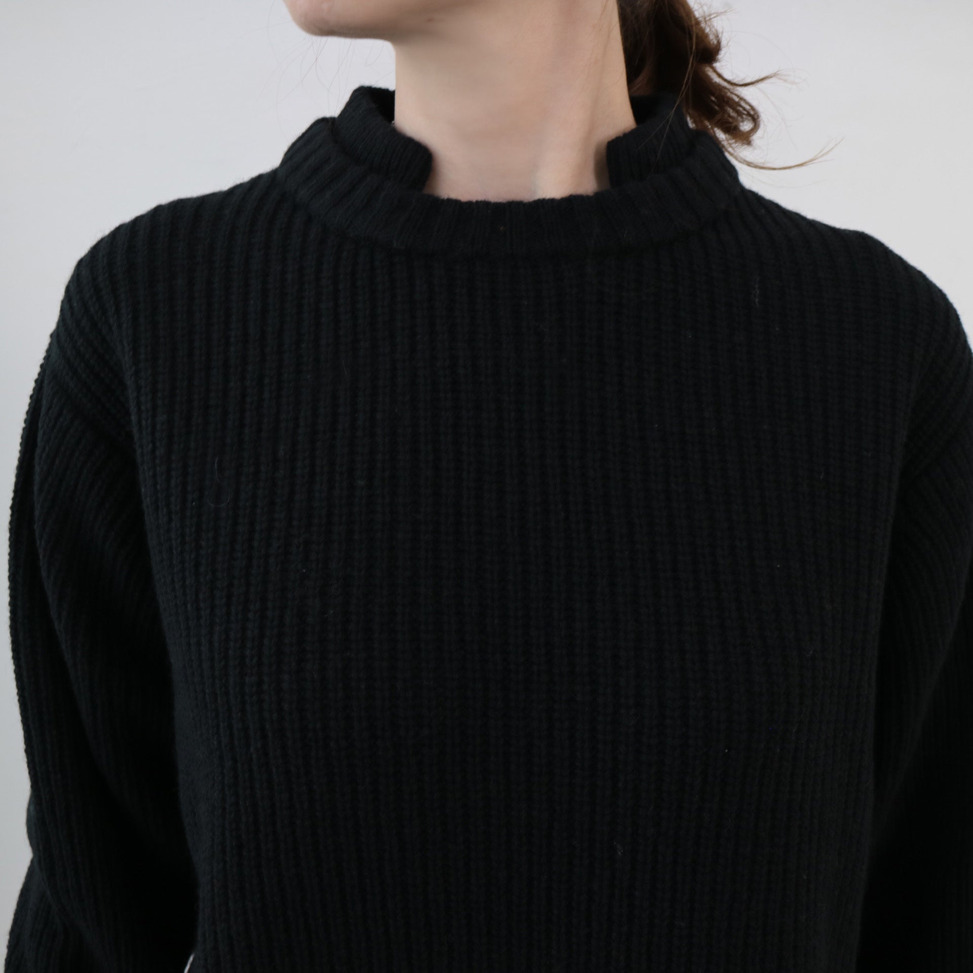 doux bleu Wカラー 畦ニットプルオーバー DB-2452-044